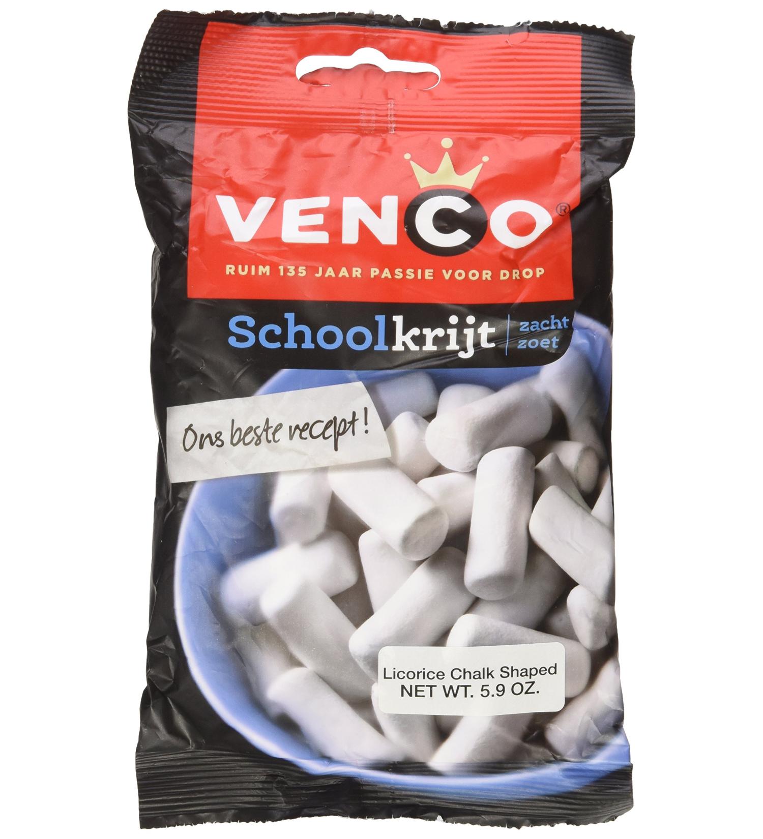 Venco Schoolkrijt Zacht Zoet Dutch Chalk Licorice Sweet Soft 5oz 142g - Pack of 2 - Buy Online on GoSupps.com