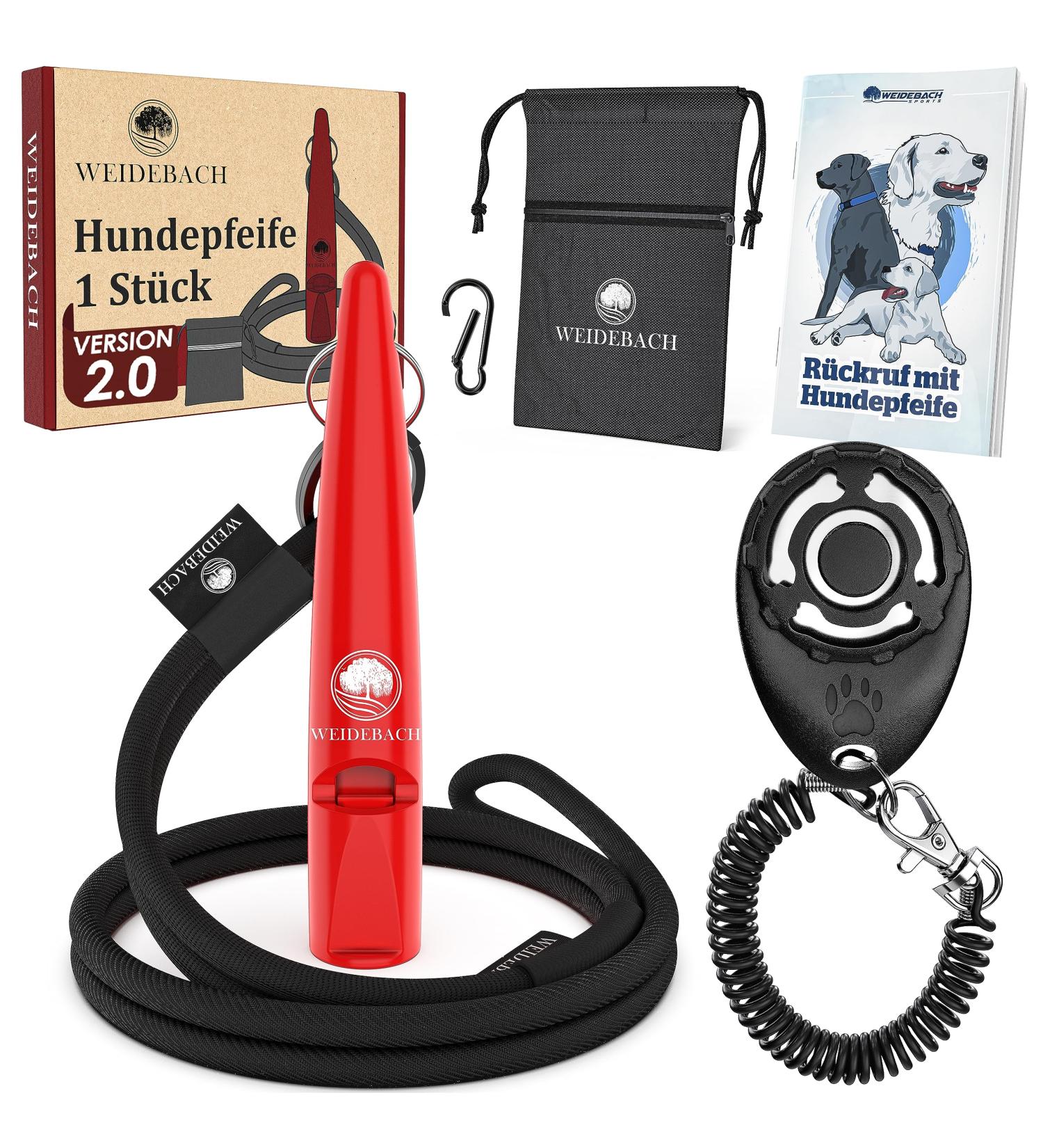 Weidebach Dog Whistle for Training | Loud & Constant Sound | Includes E-book & Treat Bag | Red - Perfect for Recall Training - Buy Online on GoSupps.com