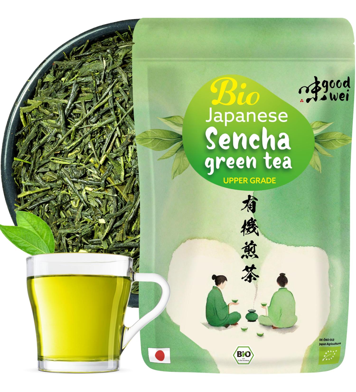 Goodwei Sencha Green Tea Organic from Japan higher quality authentic Sencha 250g - Buy Online on GoSupps.com