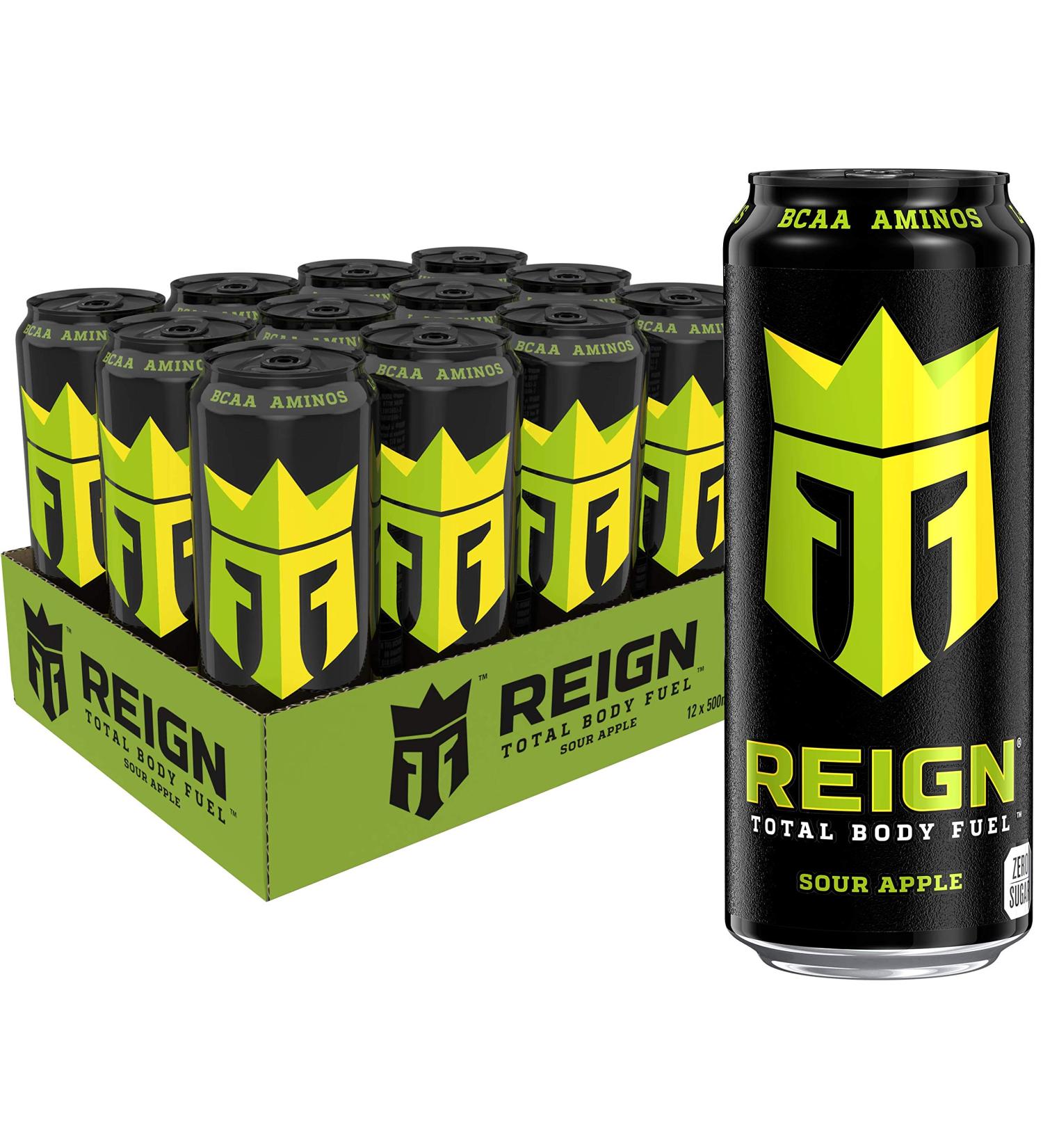 Monster Reign Sour Apple 12 Pack 500ml Bottles - Buy Online on GoSupps.com