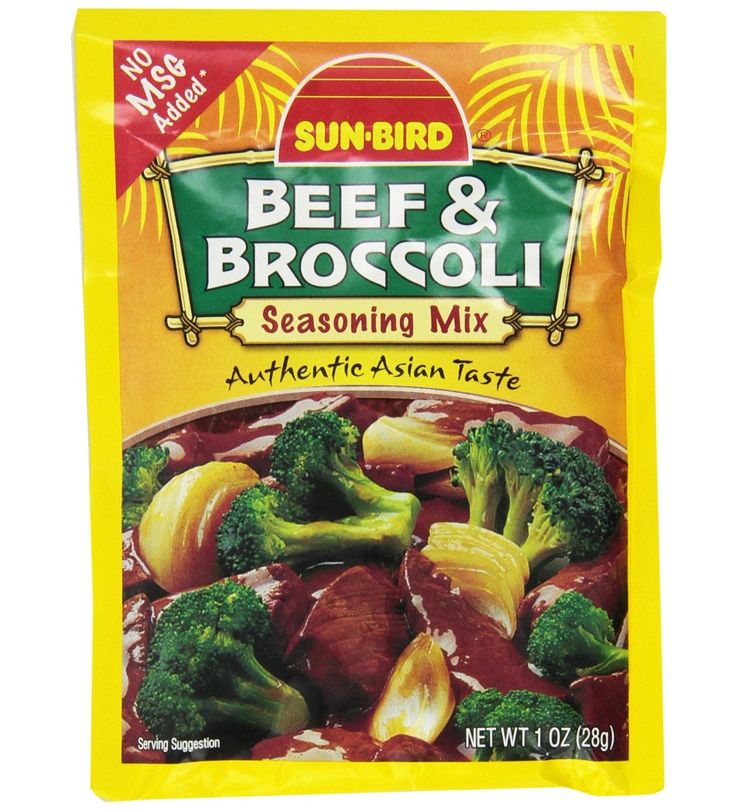 Sun-Bird Beef & Broccoli Asian Seasoning Mix 10-Pack | 1oz Flavor Boost for Delicious Dishes - Buy Online on GoSupps.com