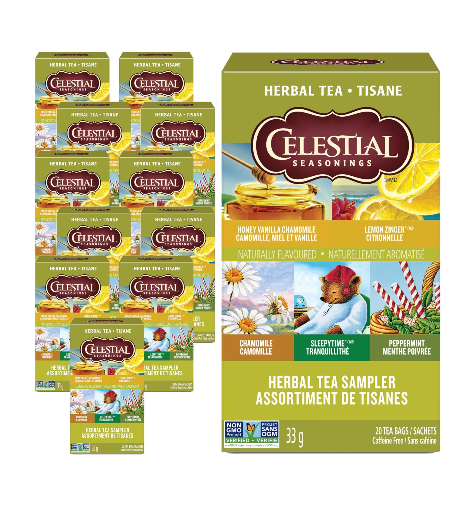Celestial Seasonings Herbal Tea Sampler 12-count - Buy Online on GoSupps.com