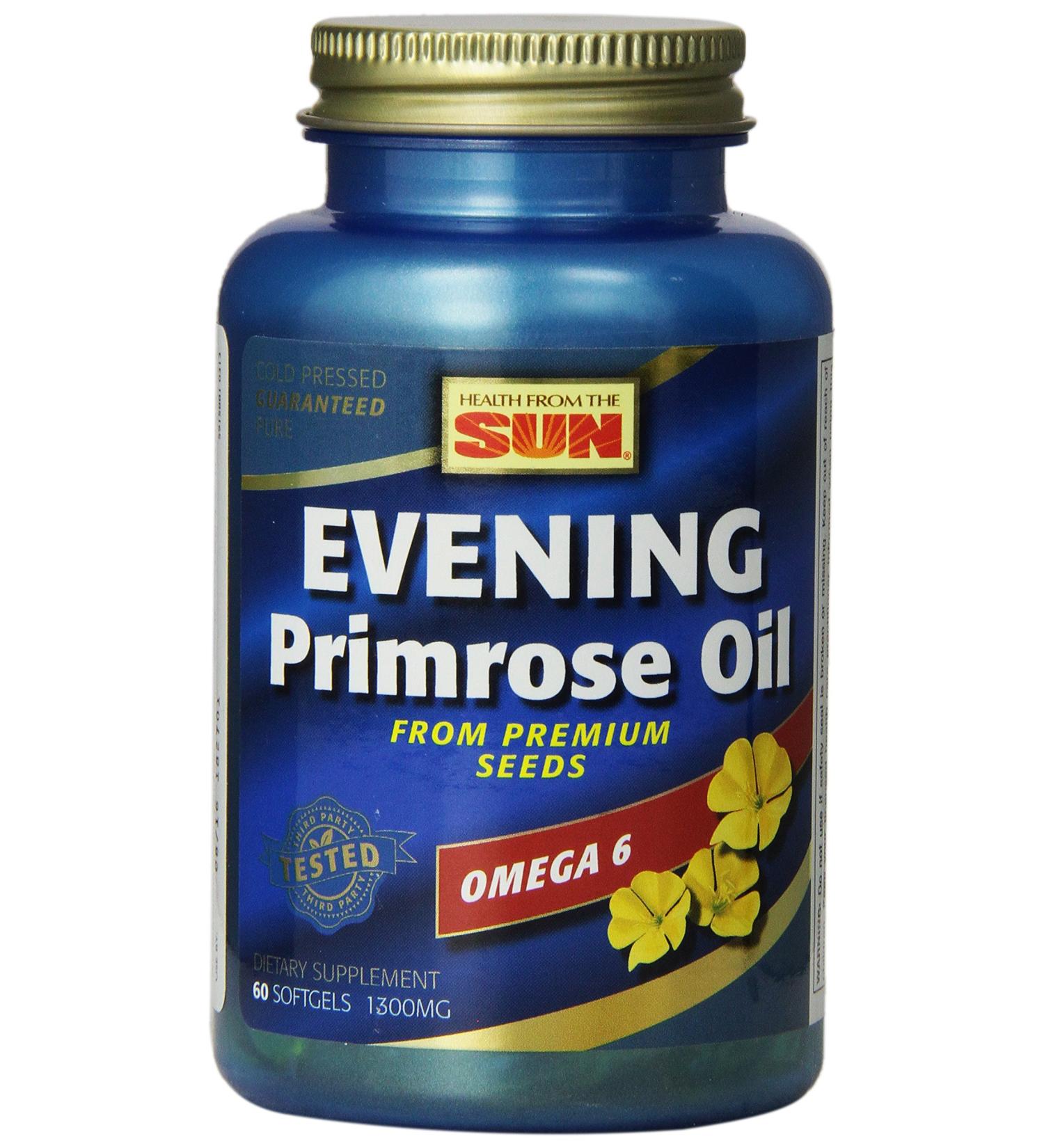 Evening Primrose Oil 1300 mg - PMS & Menopause Support, Skin Health - Nature's Life 60ct - Buy Online on GoSupps.com