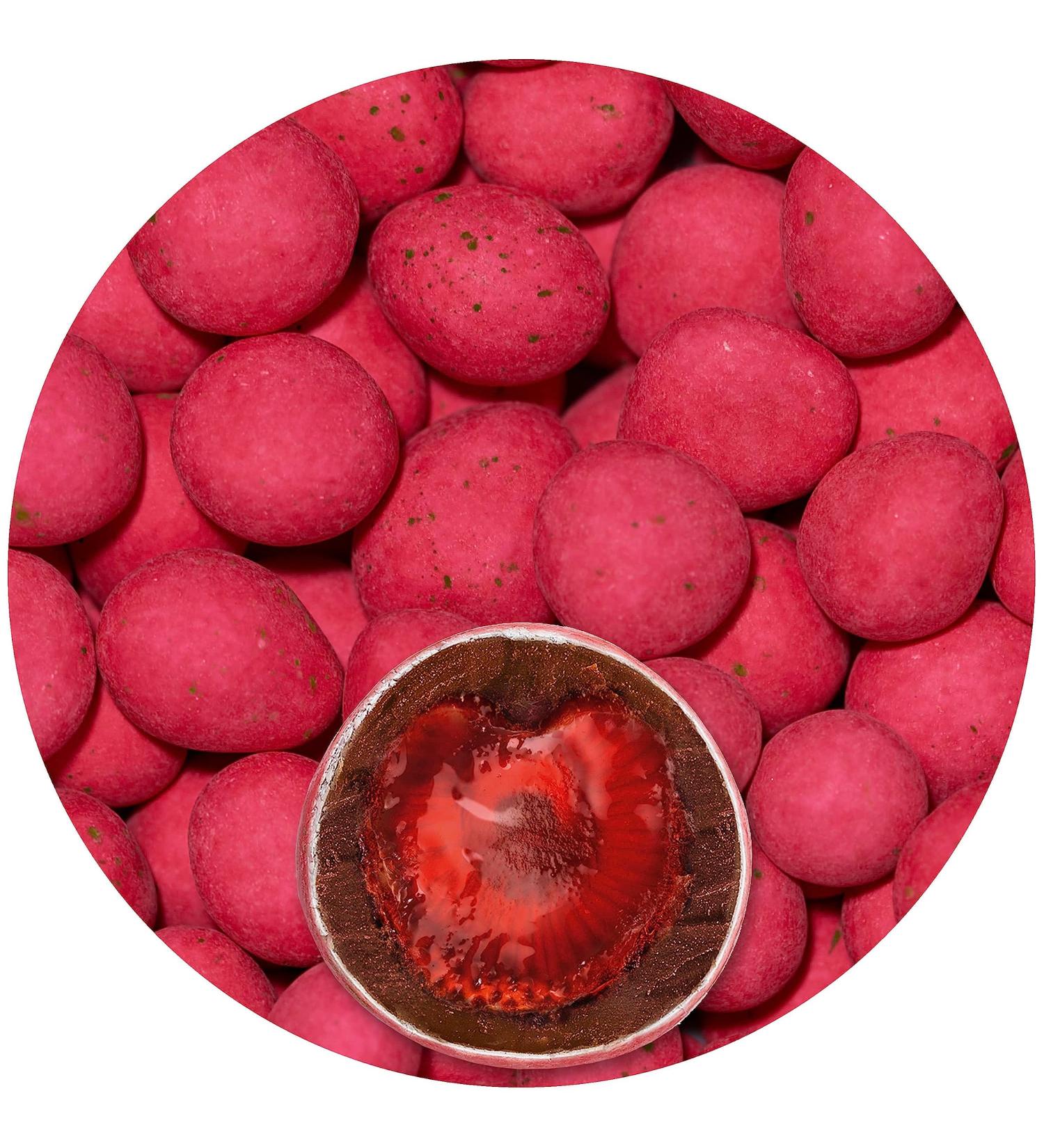 EinsSein 0.5 kg Chocolate Fruits Strawberry Dull Red Sweets Christening Communion Almonds Feast and Receive Party Celebration - Buy Online on GoSupps.com