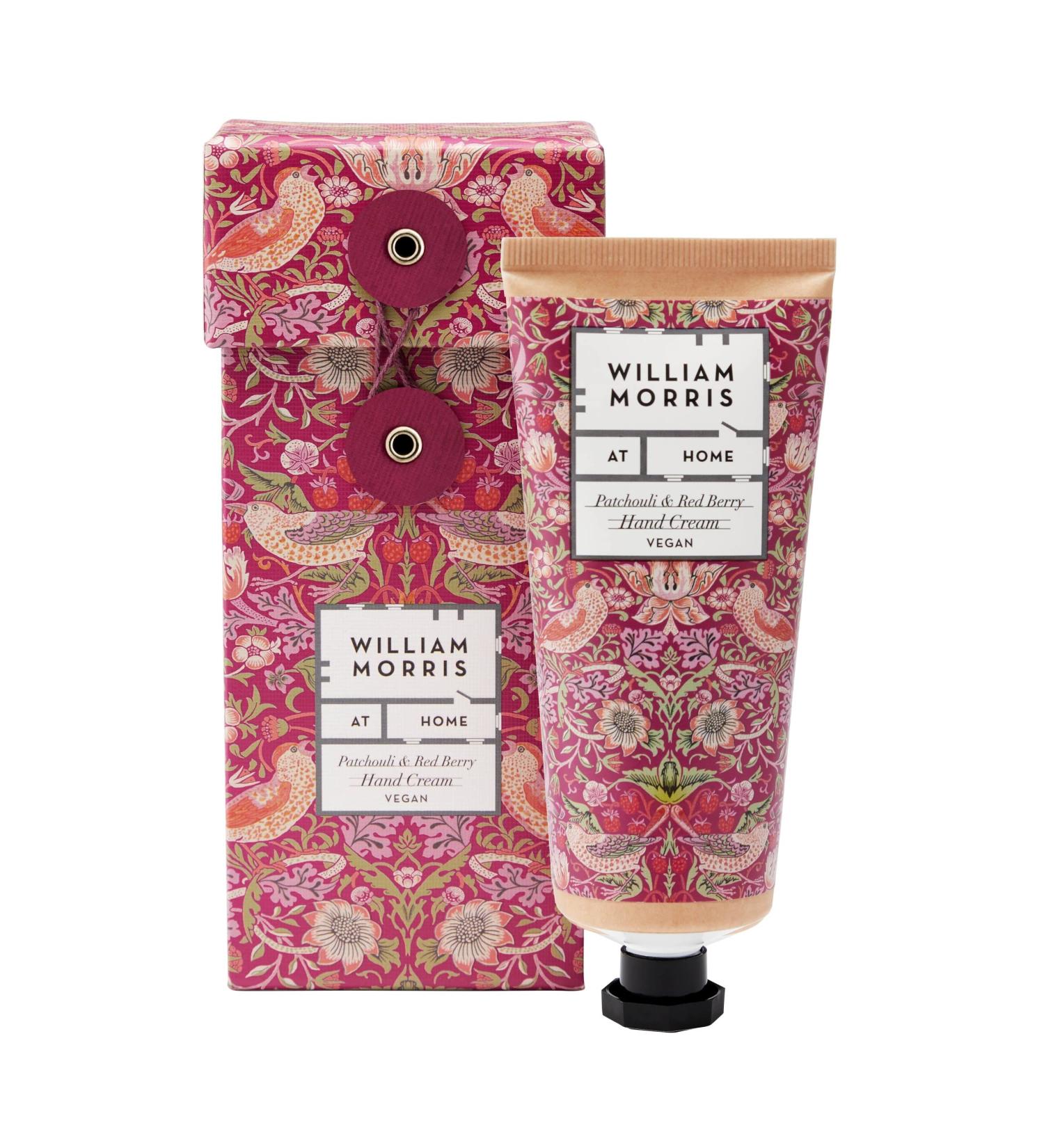 William Morris At Home Strawberry Thief Hand Cream - Patchouli & Red Berry Scent - 100ml | Moisturizing & Nourishing | Gift Idea - Buy Online on GoSupps.com