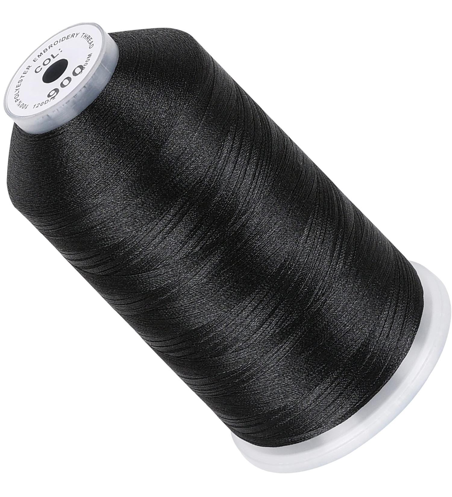 New brothread 5000M Polyester Embroidery Machine Thread 40WT - Black-900 - Buy Online on GoSupps.com