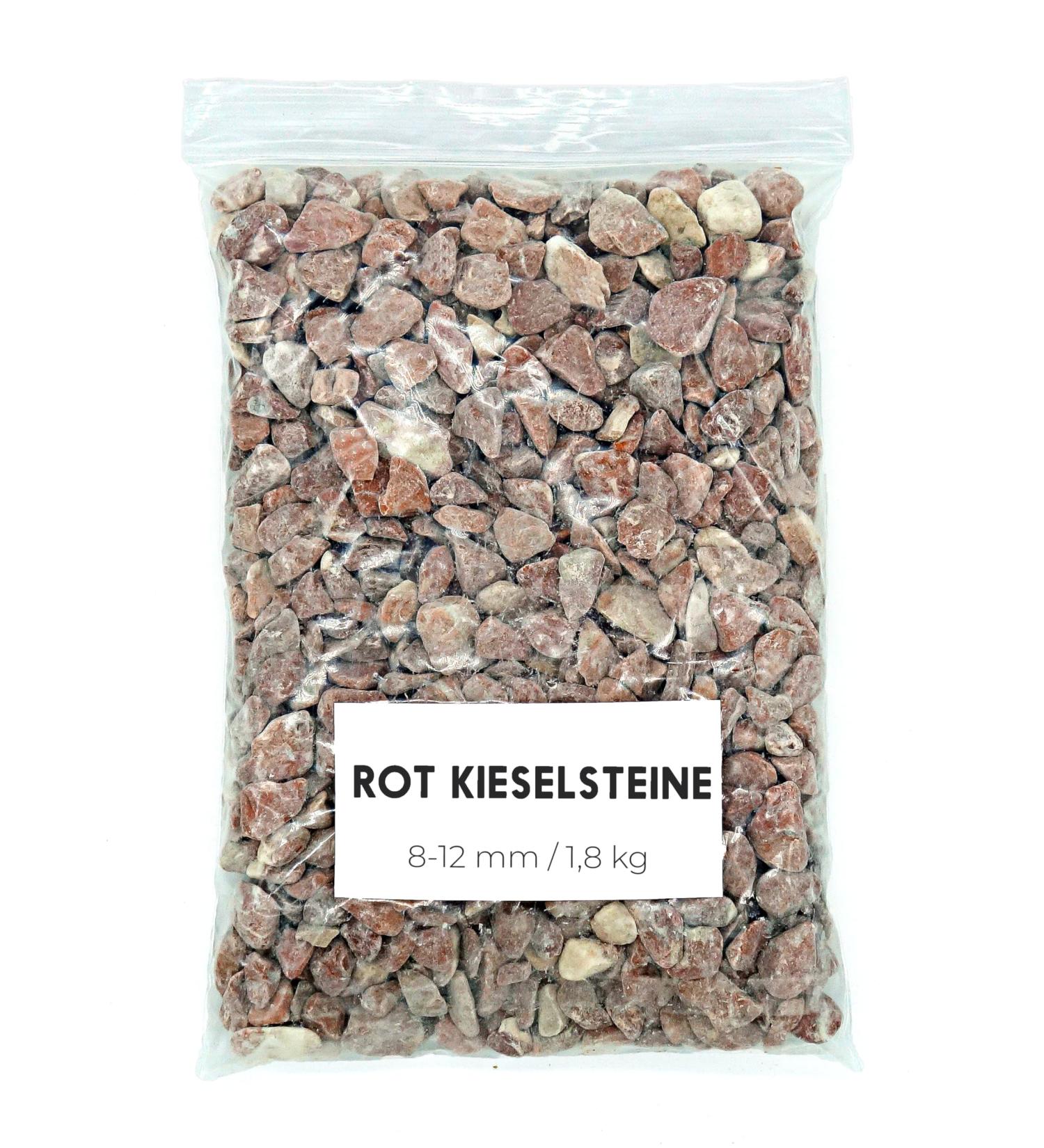 Landare Red Pebble Stones 1.8kg - Decorative Gravel for Vases & Garden (8-12mm) - Stylish Decoration Stones - Buy Online on GoSupps.com