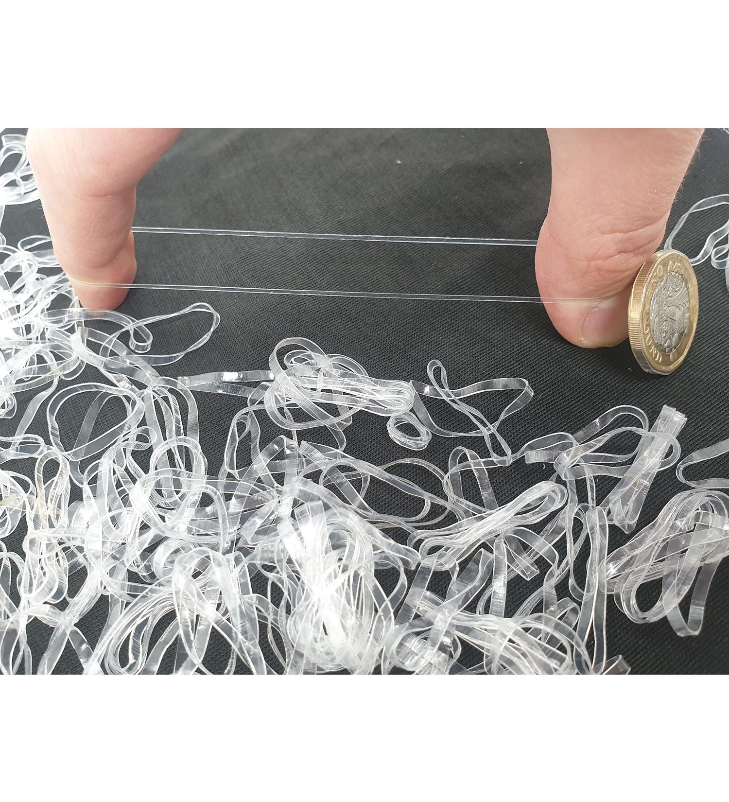 700 Clear Small Elastic Hair Bands - Hair Elastics for Styling - Pack of 700 - Buy Online on GoSupps.com