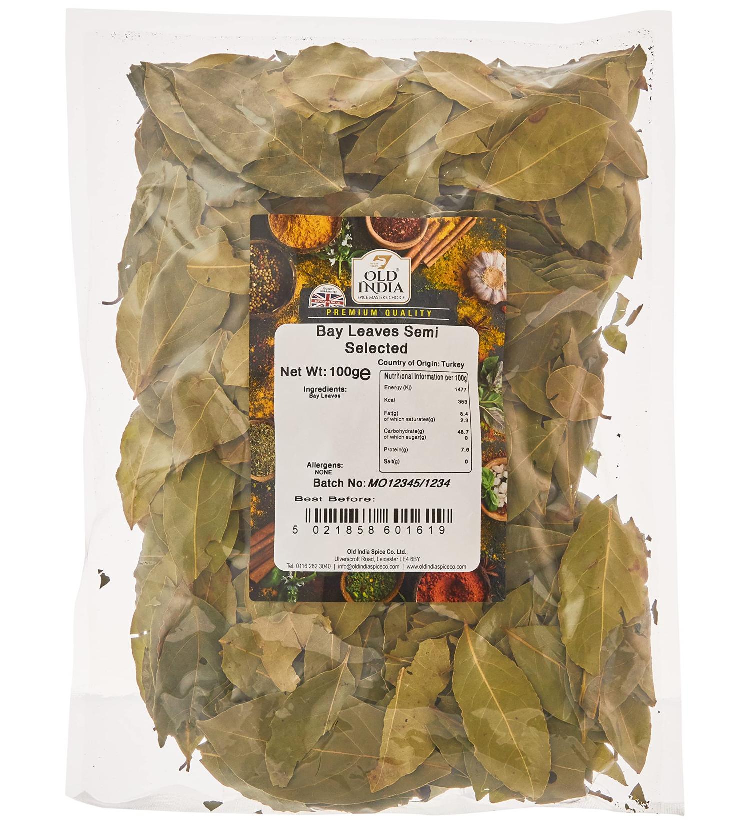 Old India Bay Leaves Semi Selected 100g - Premium Quality - Buy Online on GoSupps.com