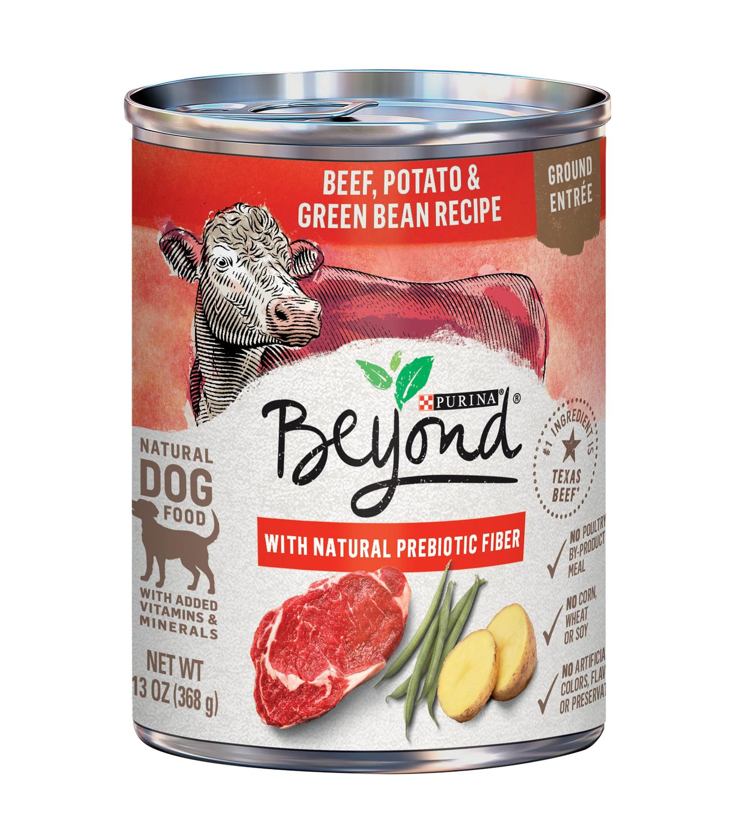 Purina Beyond Grain-Free Natural Beef & Green Bean Wet Dog Food - (12) 13 oz. Cans - Buy Online on GoSupps.com