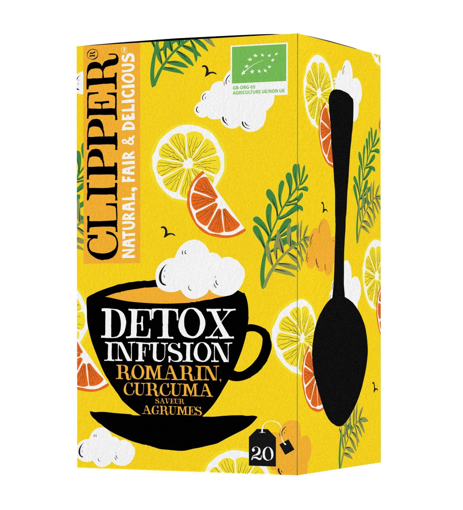 Clipper - Organic Infusion - Detox Citrus - Rosemary Turmeric Citrus 20 Infusion Sachets - 1 Pack - Buy Online on GoSupps.com