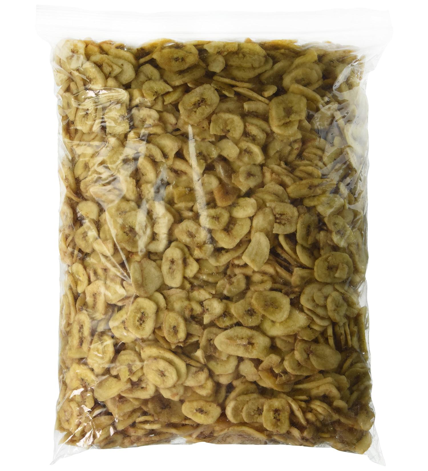 Green Bulk Sweetened Banana Chips Dried - 5 lbs | Premium Quality Snack - Buy Online on GoSupps.com