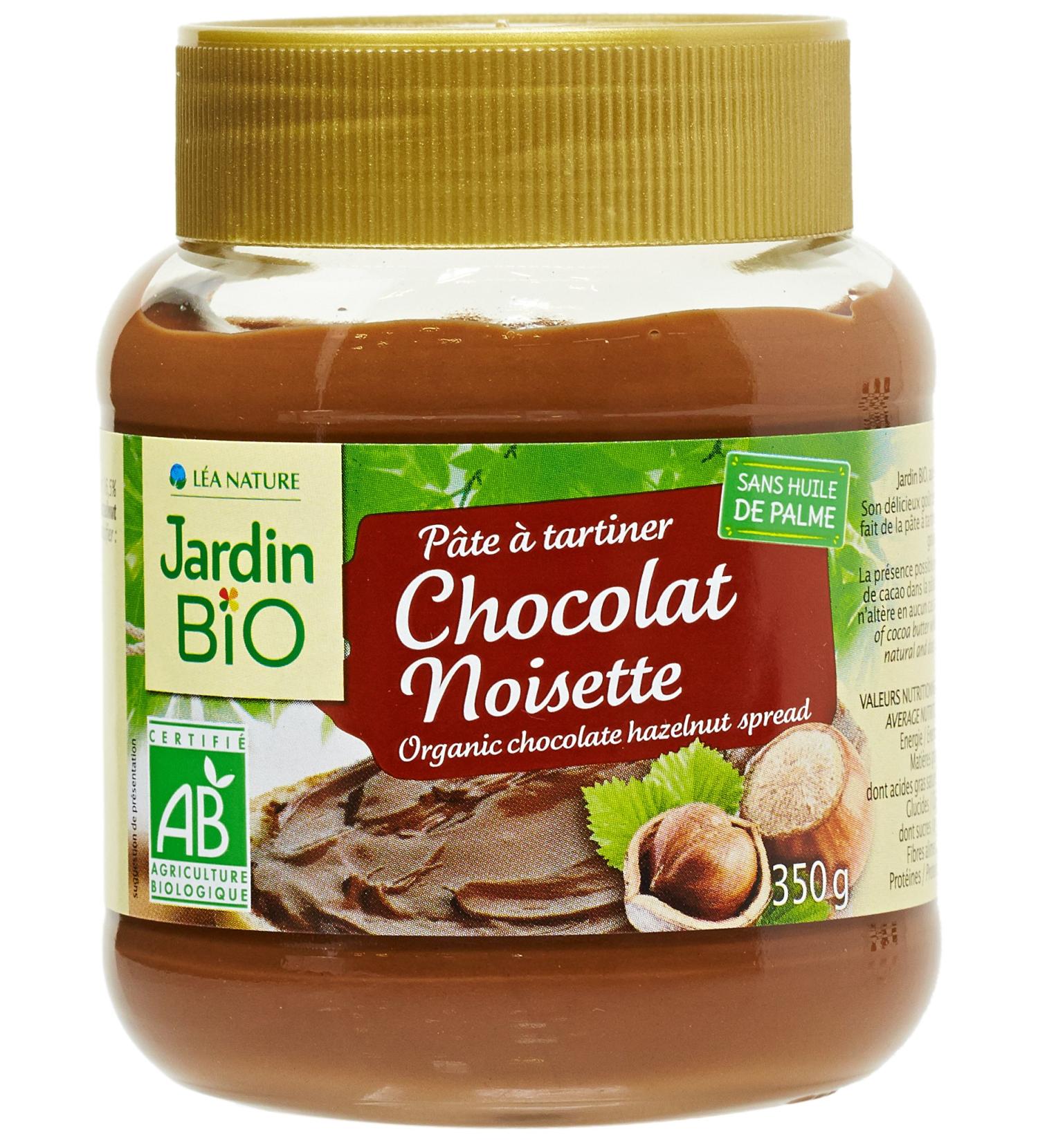 Jardin BiO tic Organic Hazelnut Chocolate Spread - Sweet - AB Certified - 350 g Jar - Buy Online on GoSupps.com