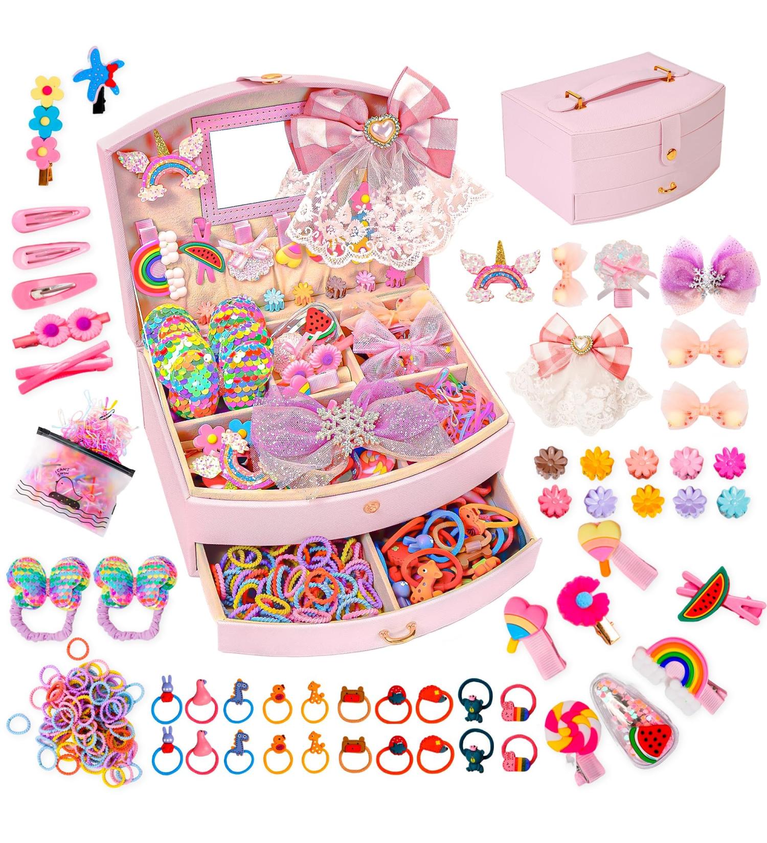 Stylish Hair Accessories for Girls | Jewelry Box Clips Barrettes & More - Perfect Gift for Ages 3-12 | International Shipping Available - Buy Online on GoSupps.com