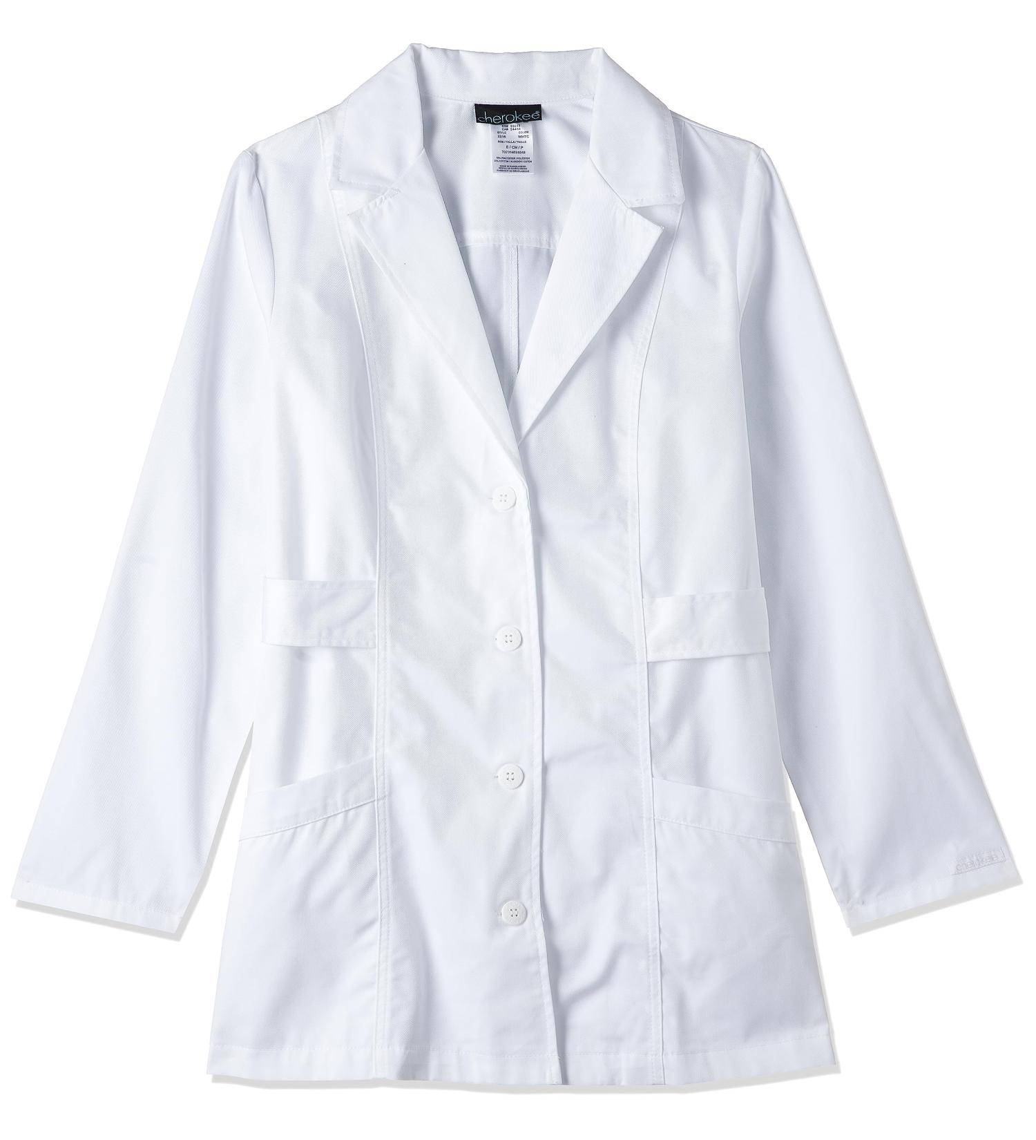 Cherokee 30 Twill Lab Coat for Women 2316 - X-Large White | Consultation Coat - Buy Online on GoSupps.com