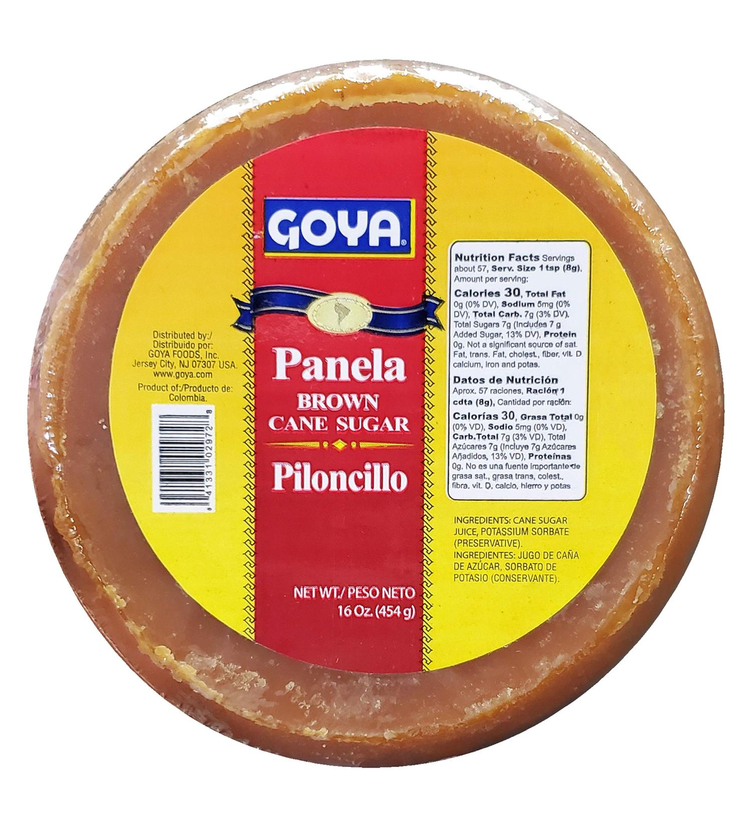 Goya Panela Brown Sugar Cane 1 Lb - Authentic Redonda Panella Sugar - Buy Online on GoSupps.com
