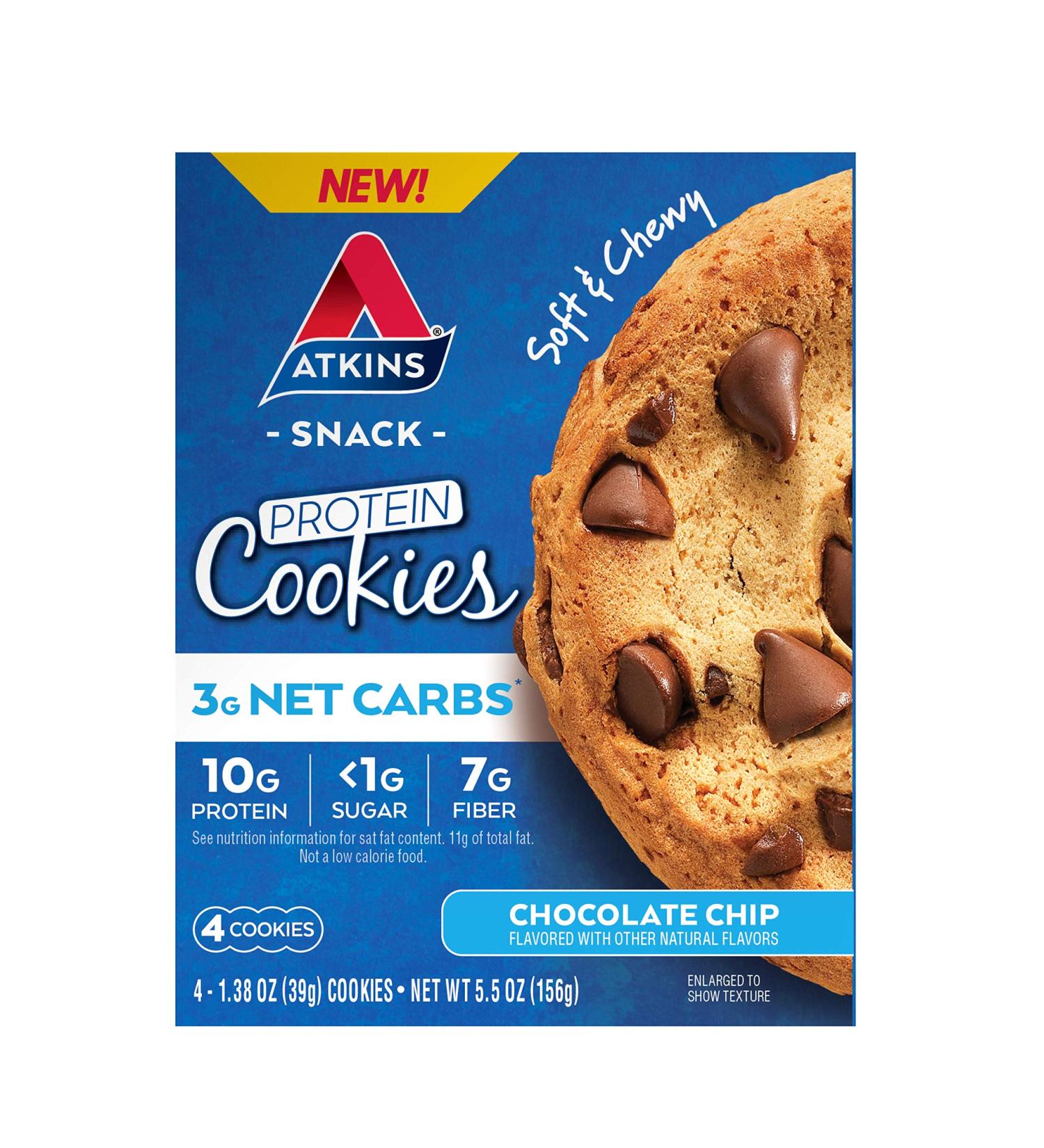 Atkins Protein Shake with 15g Protein 4g Net Carb 1g Sugar & Protein Cookie with 10g Protein 3g Net Carb 1g Sugar Keto Friendly Low Glycemic 4 Count Bundle - Buy Online on GoSupps.com