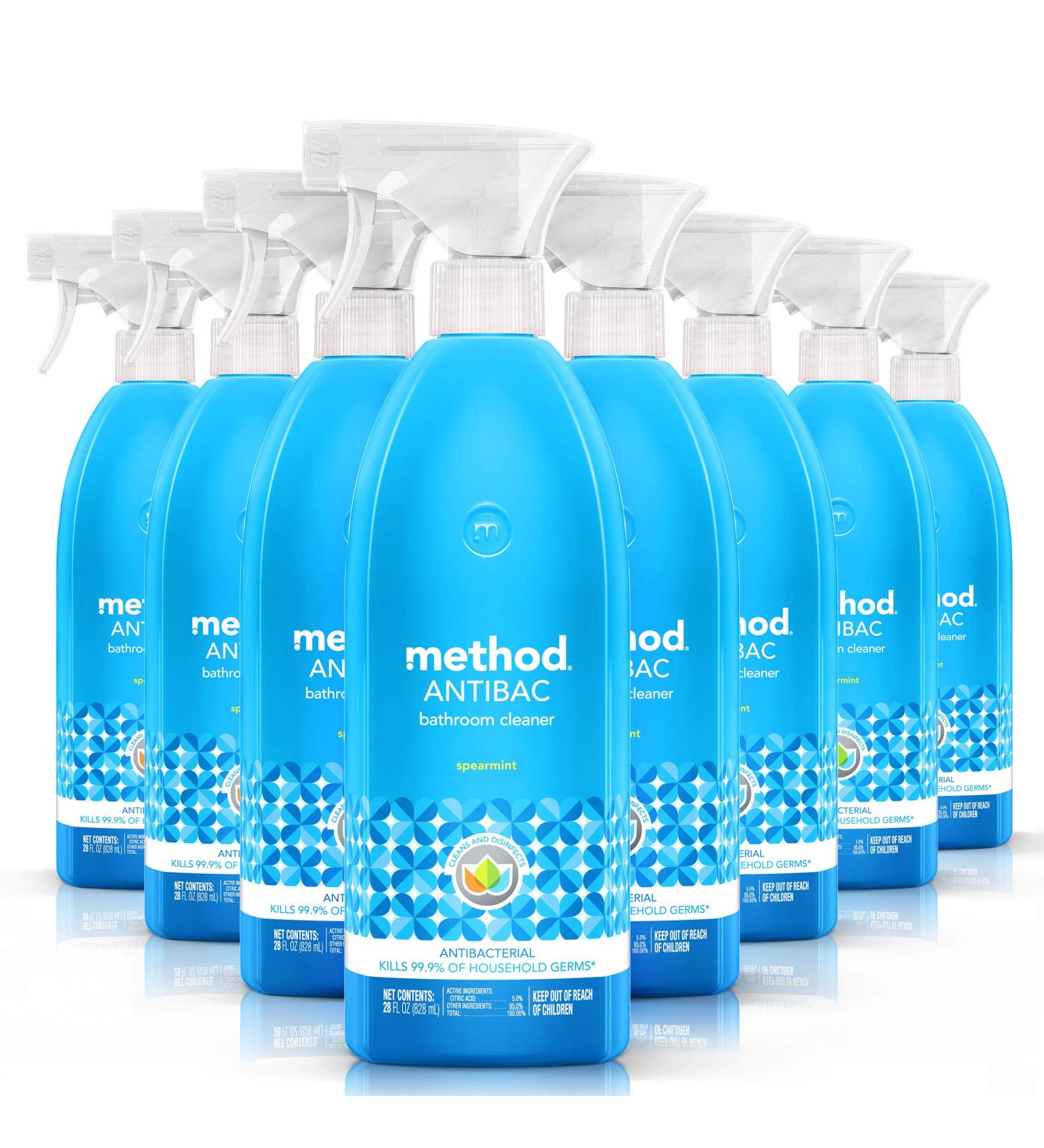 Method Antibacterial Bathroom Cleaner - Spearmint - 28 oz (Pack of 8) - Buy Online on GoSupps.com