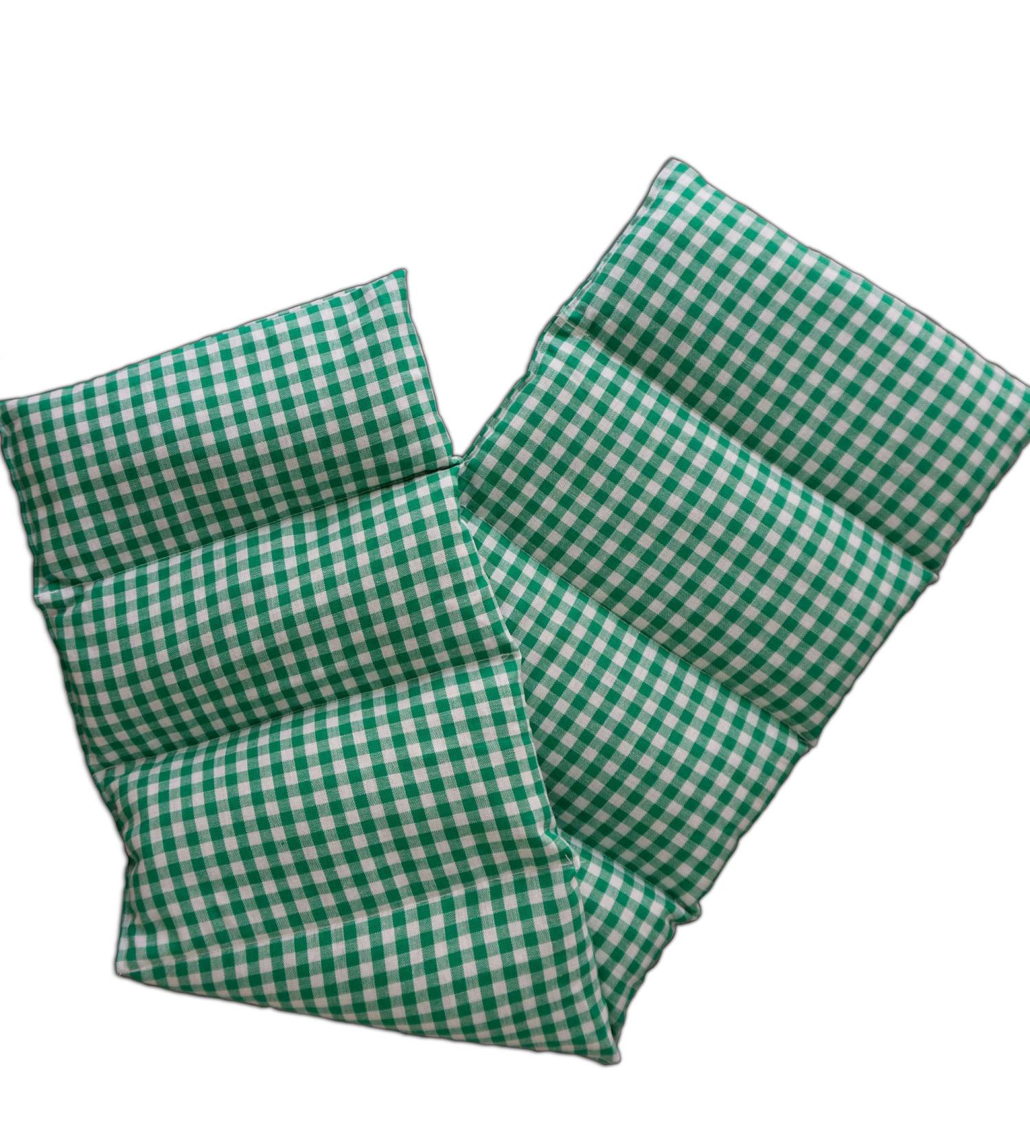 Grape Seed Pillow 75x20cm - Large 8-Chamber Heat Cushion | Green-White Grain Pillow for Relaxation - Buy Online on GoSupps.com