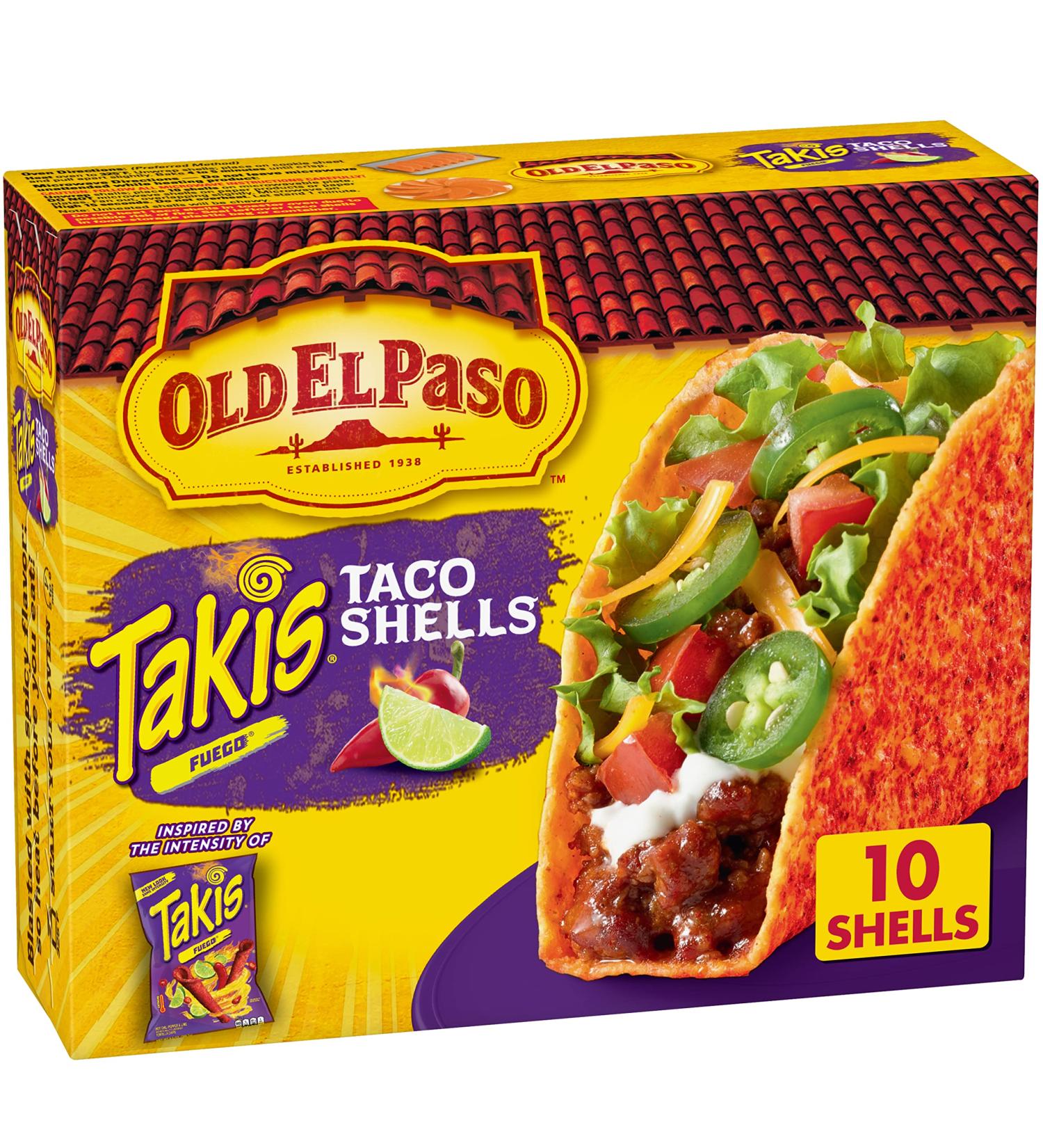 Old El Paso Takis Fuego Stand 'N Stuff Taco Shells - 10-Count - Buy Online on GoSupps.com