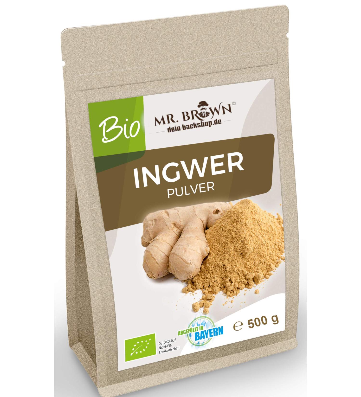 500g Organic Ginger Powder - Ground Ginger for Teas & Asian Dishes - Fruity & Spicy Flavor - Buy Online on GoSupps.com