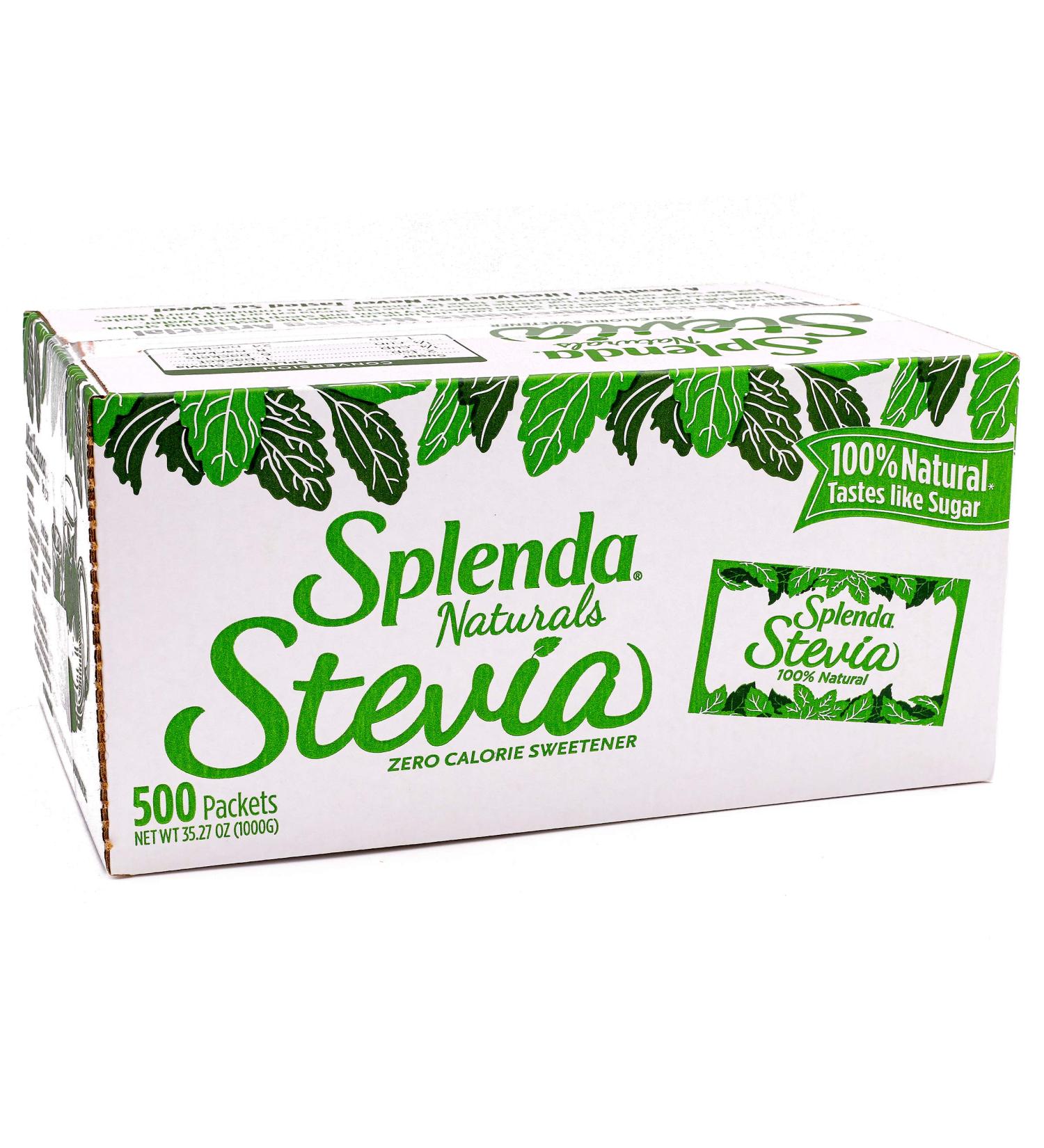 SPLENDA Naturals Stevia Sweetener Packets - 500 Count, No Calorie, 35.27 oz - Buy Online on GoSupps.com