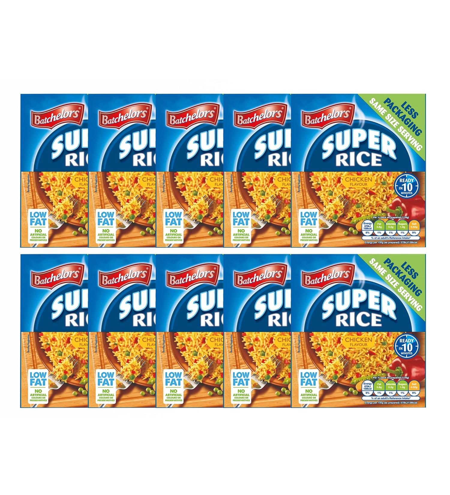  The Bramble Bay Batchelors Super Chicken Rice 90g | Delicious Meals Ready in Minutes | Suitable for Vegetarians | Low Fat | Pack of 10 - Buy Online on GoSupps.com