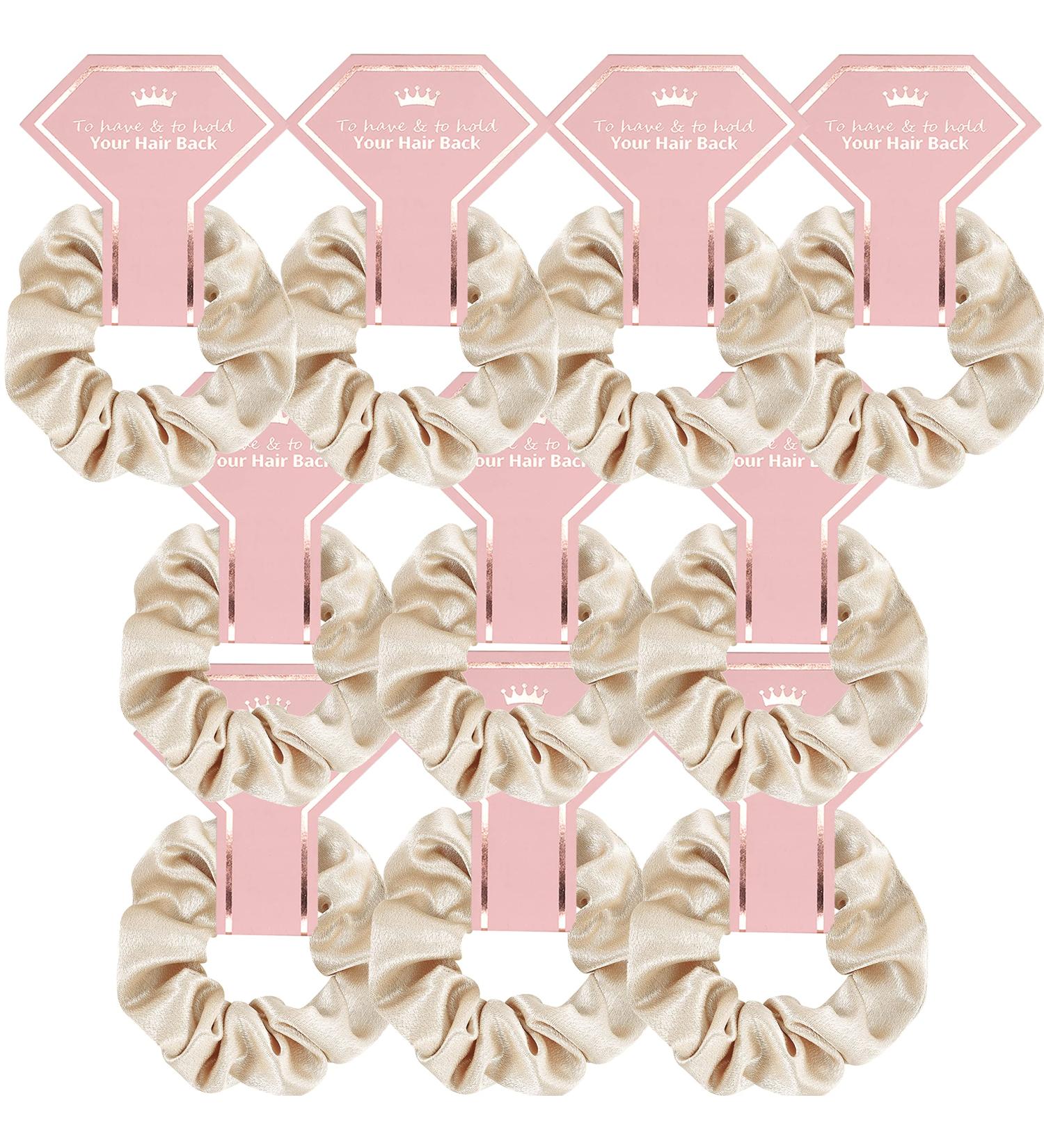 10 Pack Bridesmaid Scrunchies - Bachelorette Party Favors - Bridal Wedding Gift Set - Buy Online on GoSupps.com