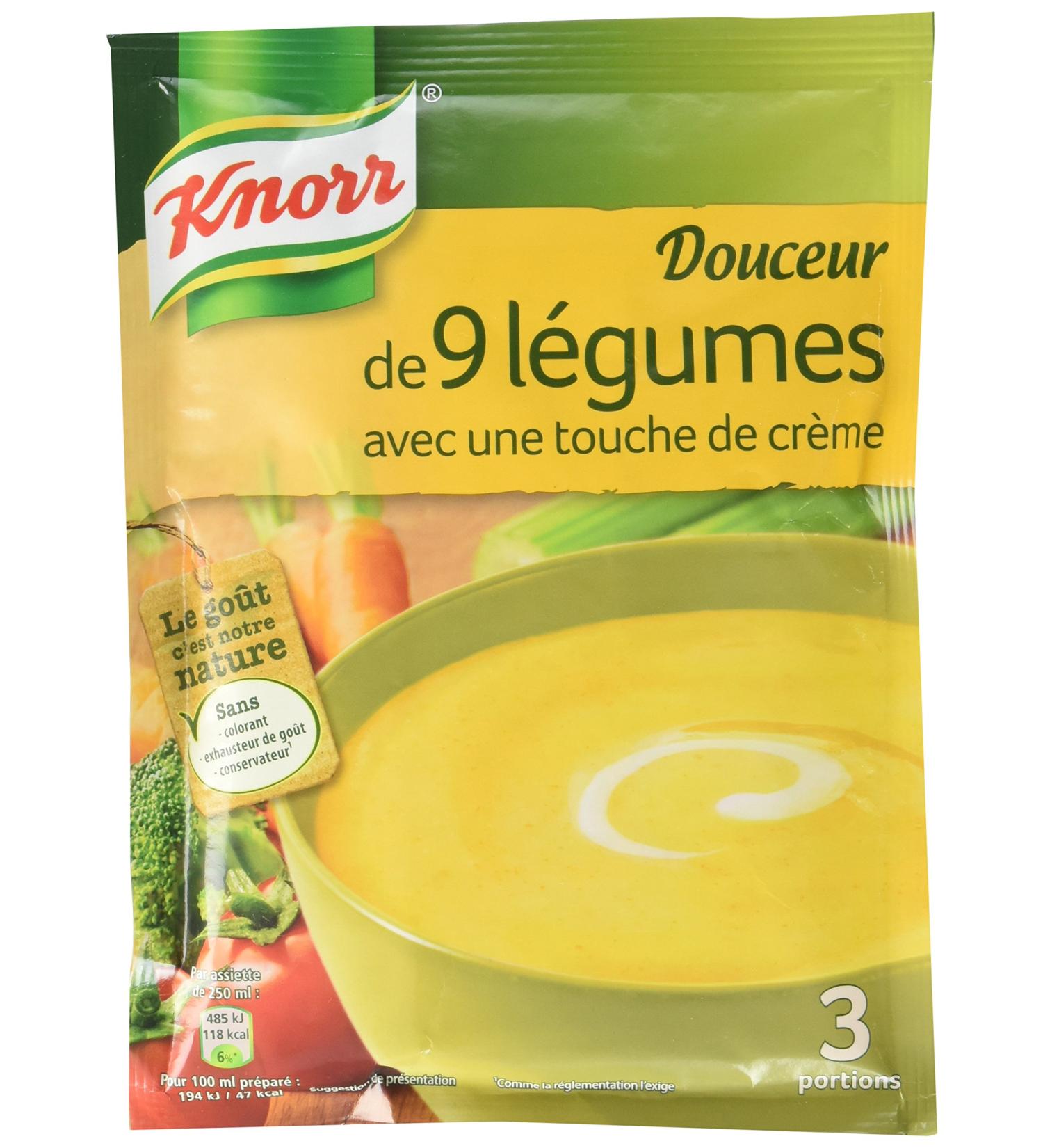 Knorr Douceur de 9 L gumes with a Touch of Cream for 3 portions 84 g - Pack of 5 - Buy Online on GoSupps.com