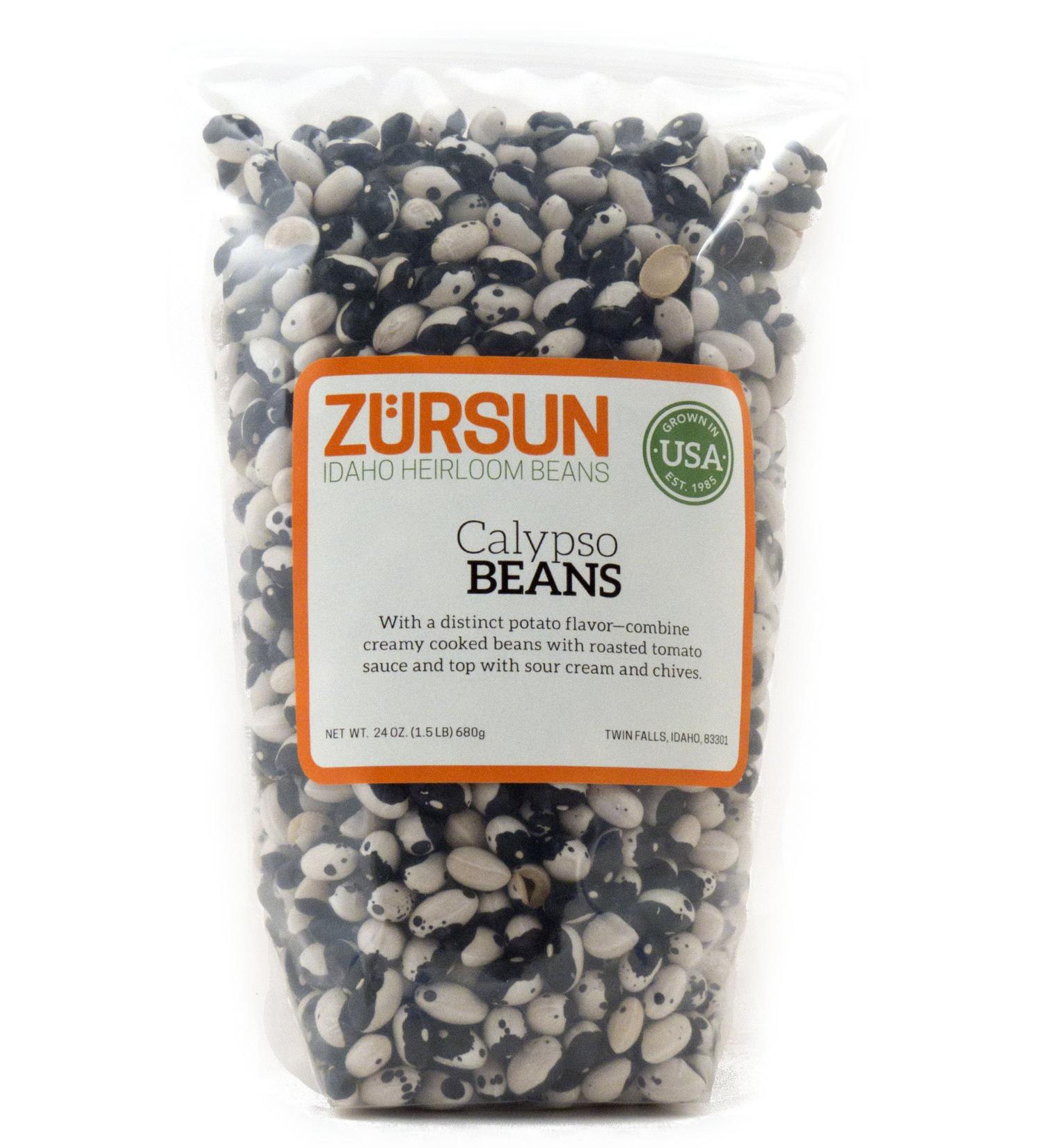 Zursun Heirloom Dry Calypso Beans 24 oz - Premium Quality Beans - Buy Online on GoSupps.com