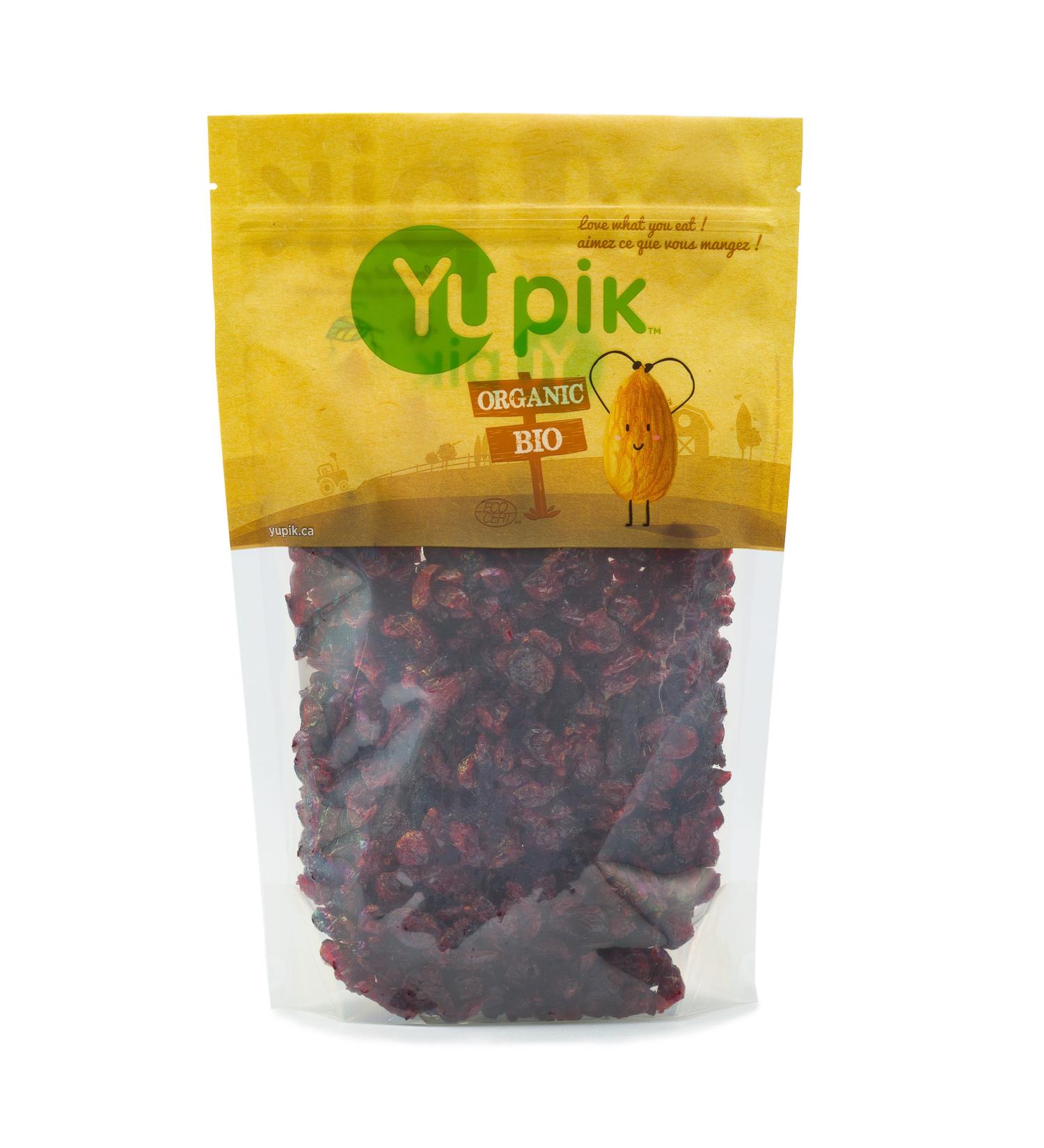 Yupik Organic Dried Cranberries 2.2 lb - Non-GMO, Vegan, Gluten-Free - Buy Online on GoSupps.com