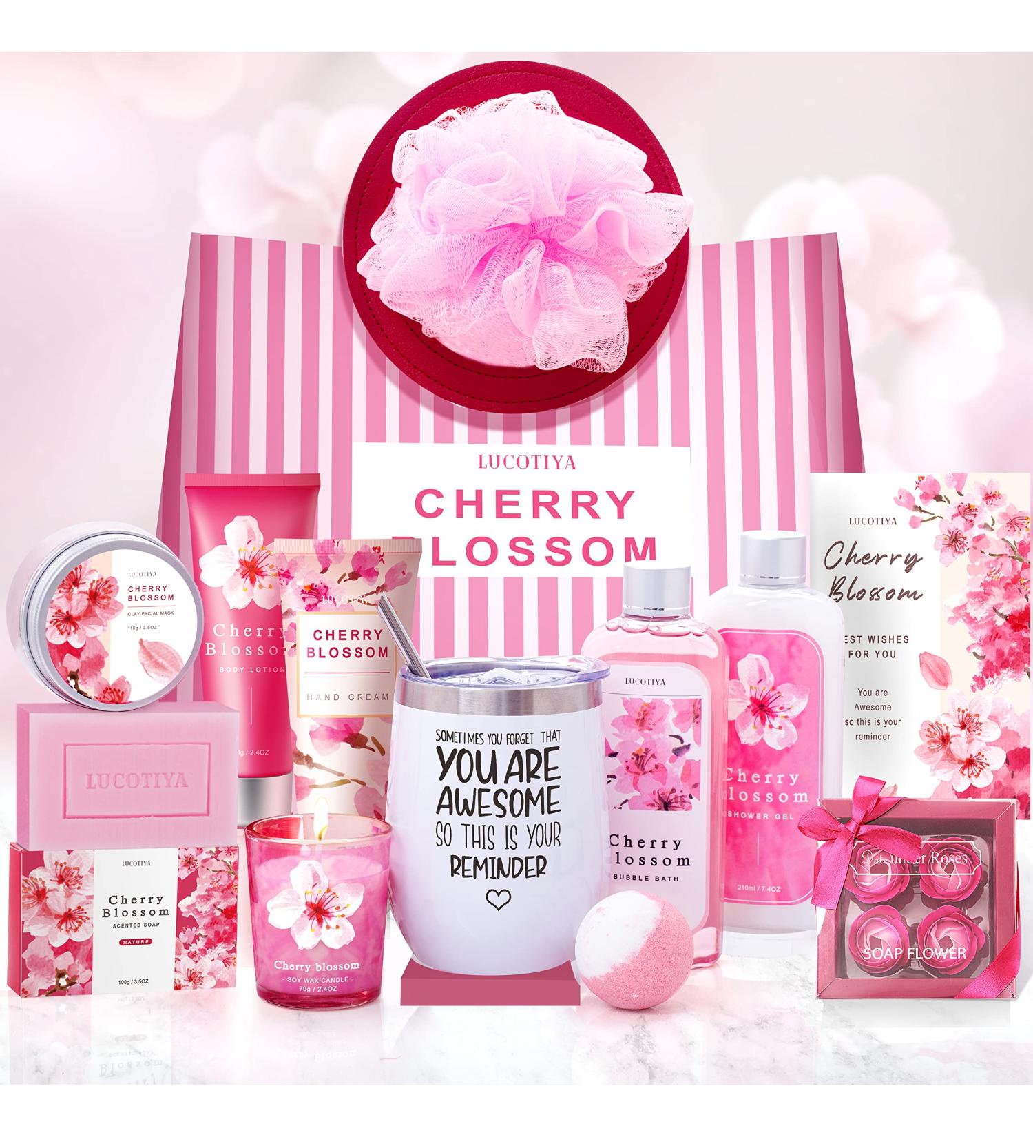 Bath and Body Works Gift Set for Women - Mother's Day Spa Package with Cherry Blossoms Self Care - Relaxing Gifts for Her - Buy Online on GoSupps.com