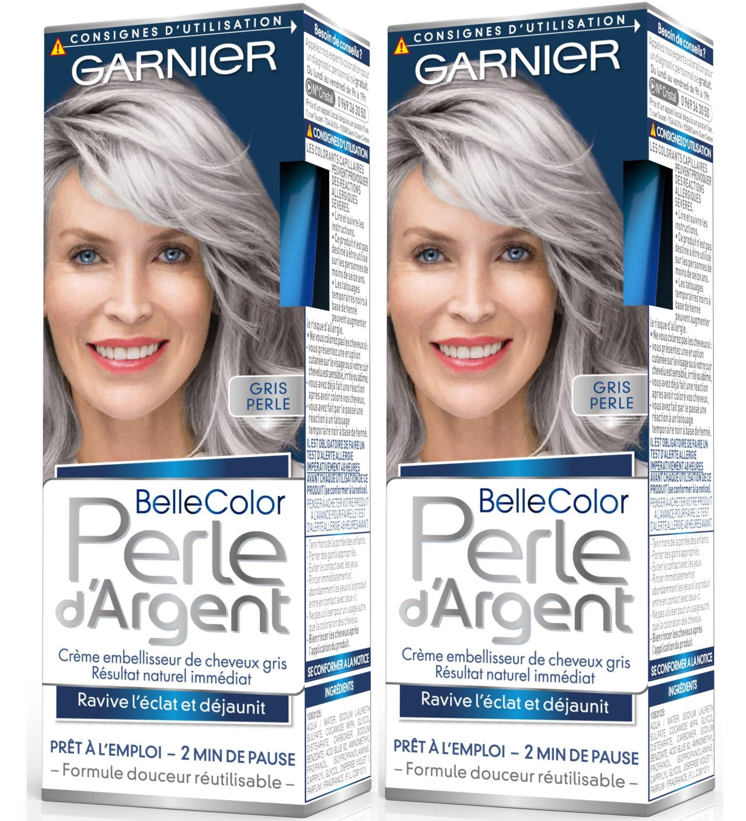 Garnier Belle Color Perle d'Argent Permanent coloring Pearl Gray 115 ml - Pack of 2