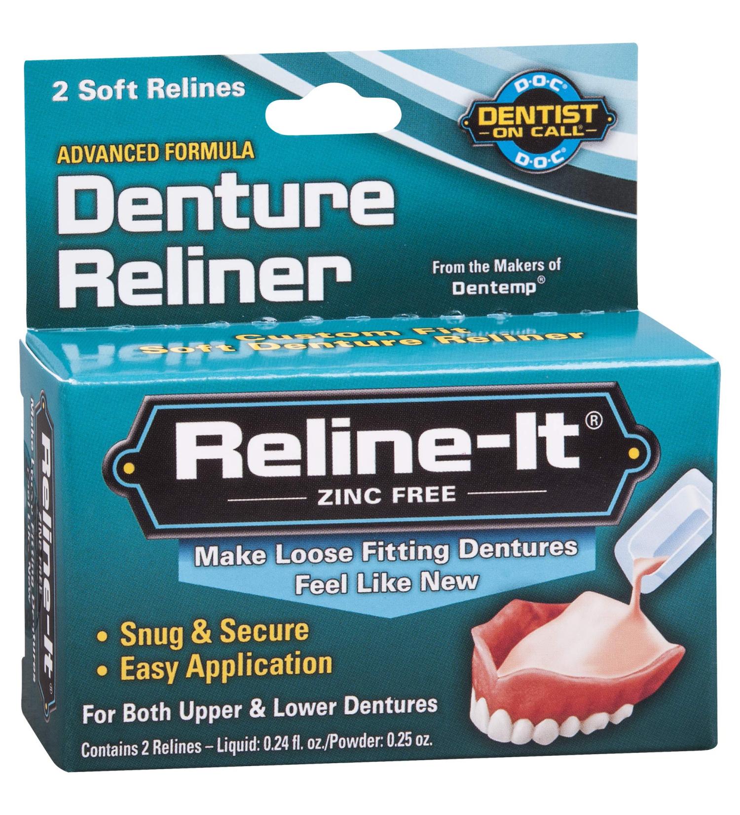 Advanced Denture Reliner Kit for Upper & Lower Dentures - Easy Application, 2 Soft Relines - Buy Online on GoSupps.com