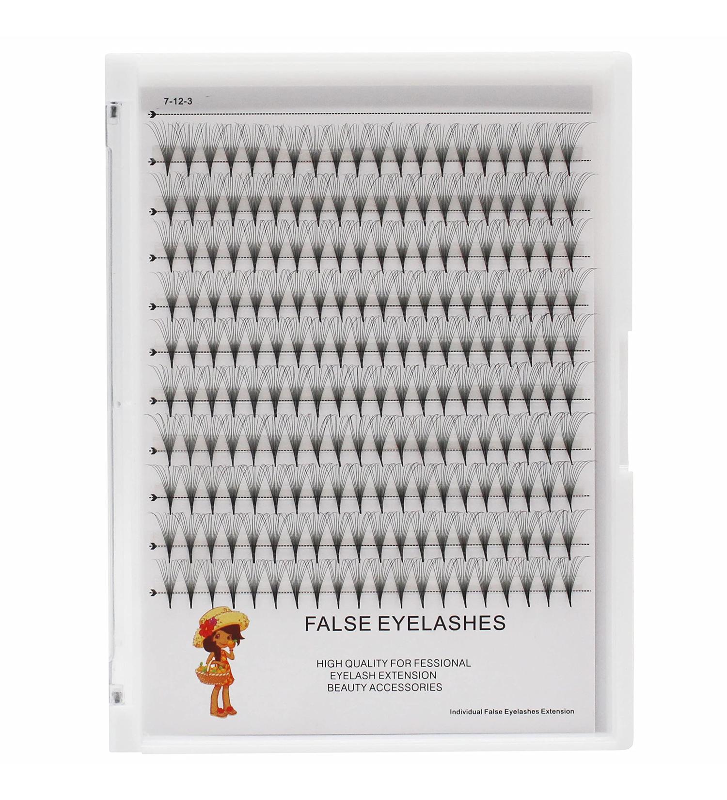 Bodermincer D Curl Premade Fans 10D Long Stem Eyelash Extensions - 10-18mm Faux Mink Professional Russian Volume (11MM) | International Shipping - Buy Online on GoSupps.com