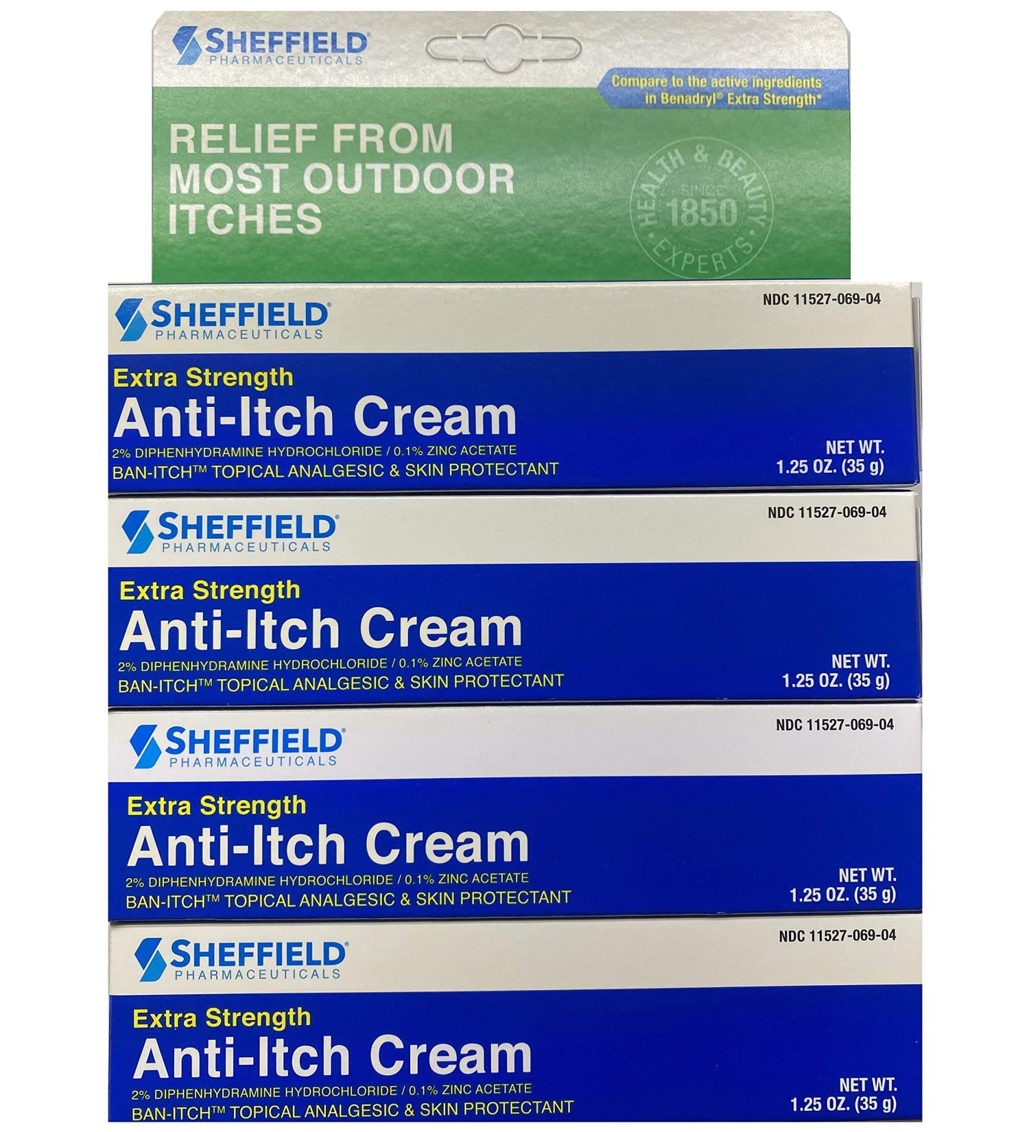 Dr. Sheffield's Anti-Itch Cream with Histamine Blocker - 1.25 Oz (Pack of 4) - Buy Online on GoSupps.com