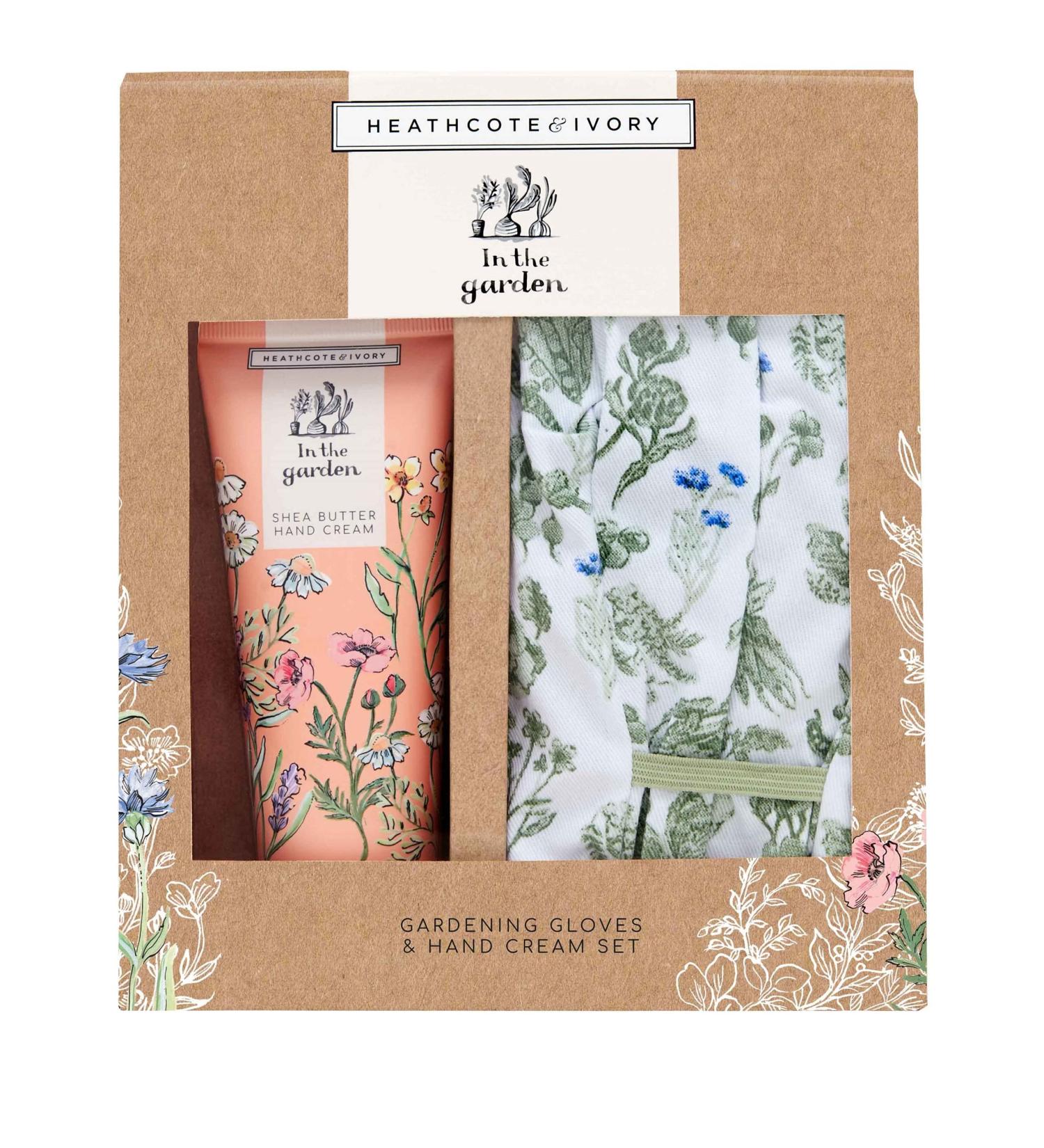 Heathcote & Ivory In The Garden Gardening Gloves Set and Shea Butter Hand Cream Gift Set | Gardening Gifts for Women | Hand Care | Vegan Hand Cream | Gardening Accessories| 227 Grams - Buy Online on GoSupps.com