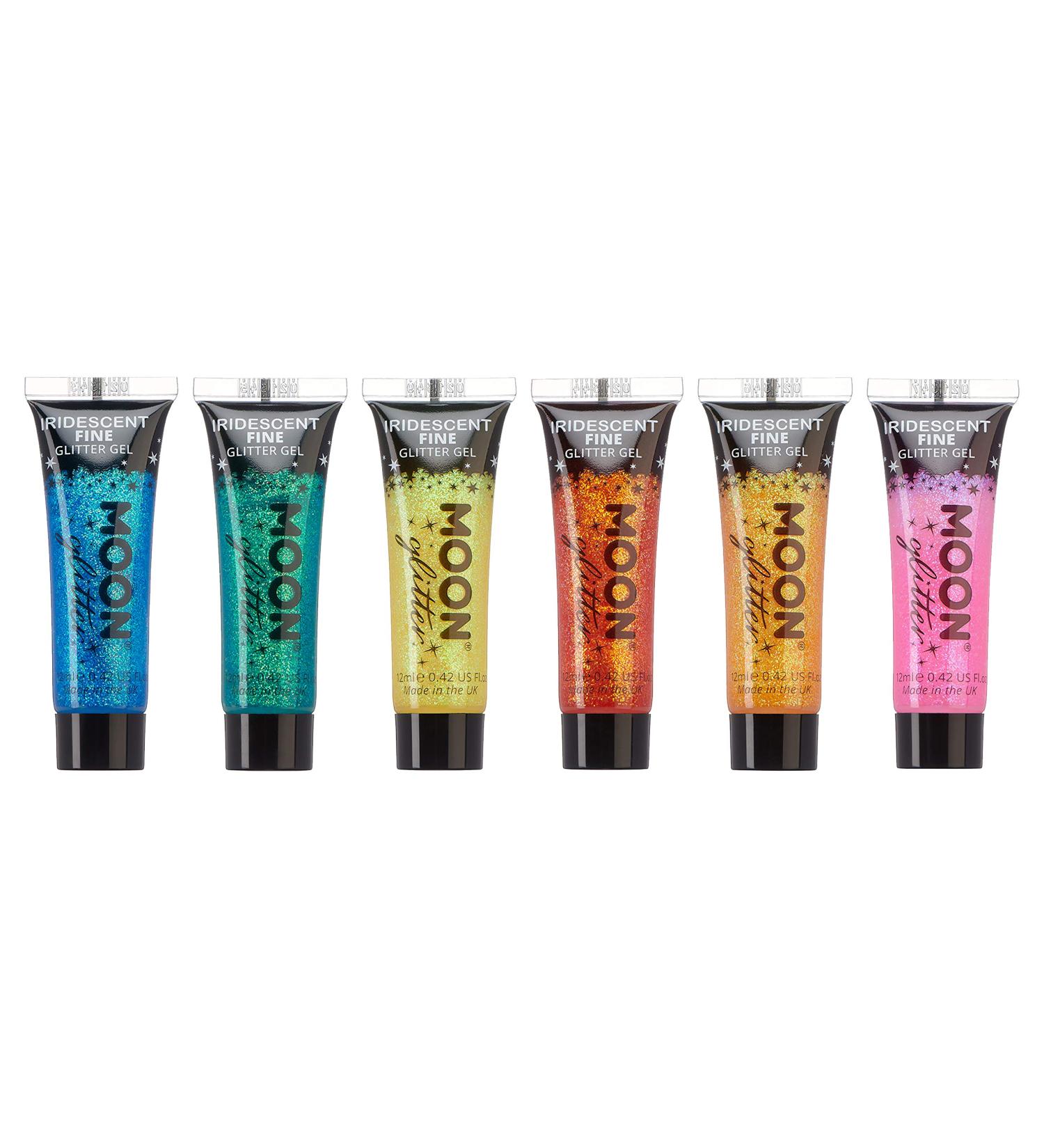 Buy Moon Glitter Gel Set - Shimmering Glitter Face Paint - 12ml 6 Colors - International Shipping Available - Buy Online on GoSupps.com