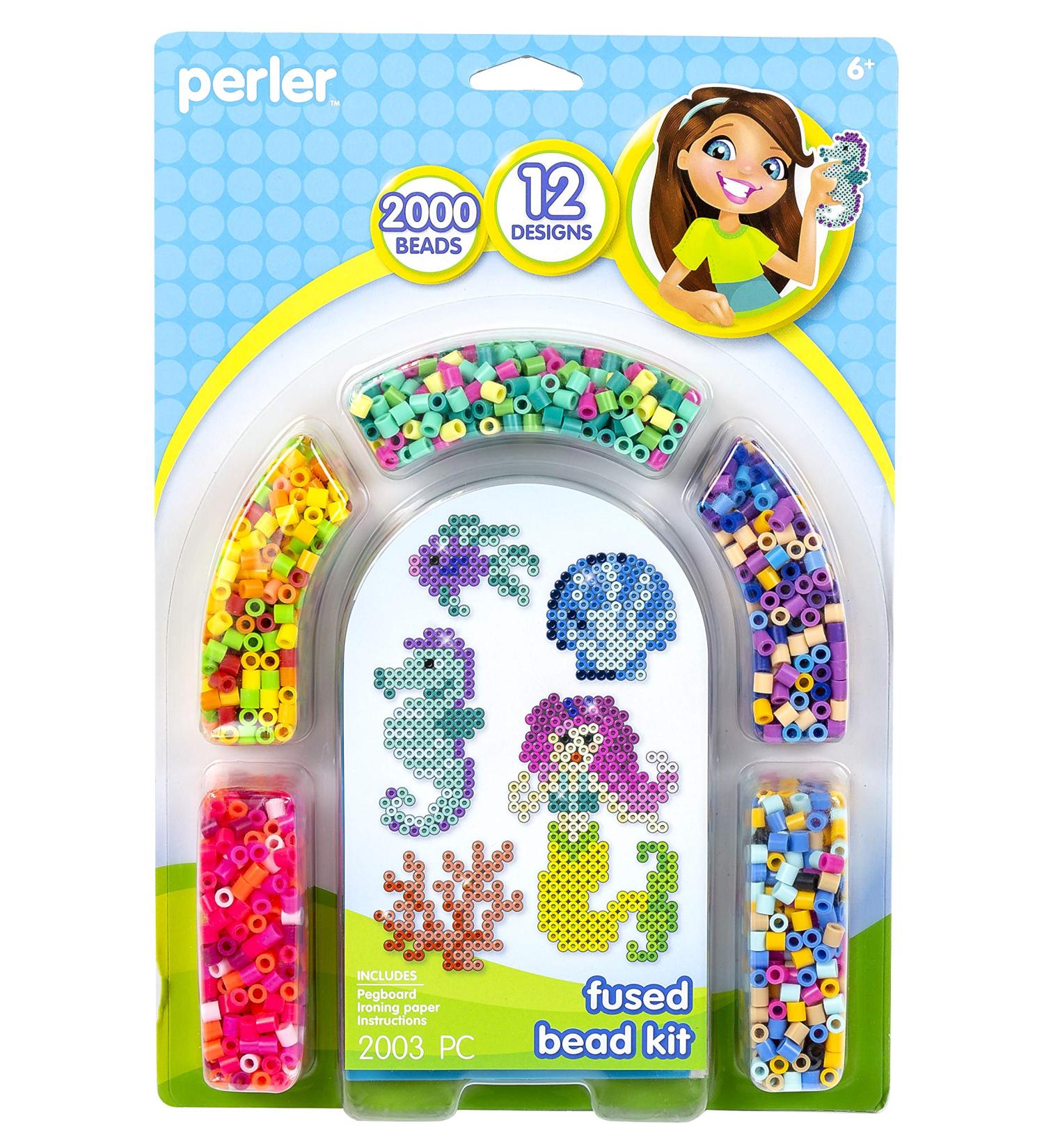Perler Beads Mermaid and Ocean Animals Kit - 2002pc | Fused Bead Set - Buy Online on GoSupps.com