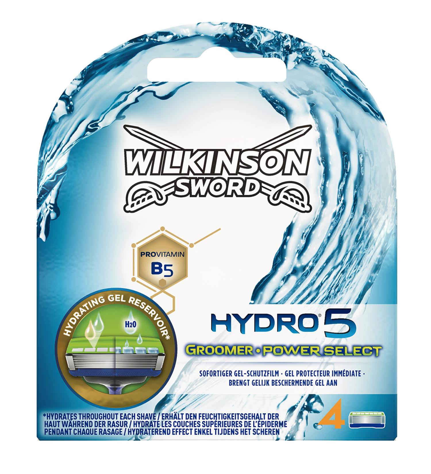 Wilkinson Sword Hydro 5 Groomer & Power Select Razor Blades for Men - 4 Pack Premium Shaving Experience - Buy Online on GoSupps.com