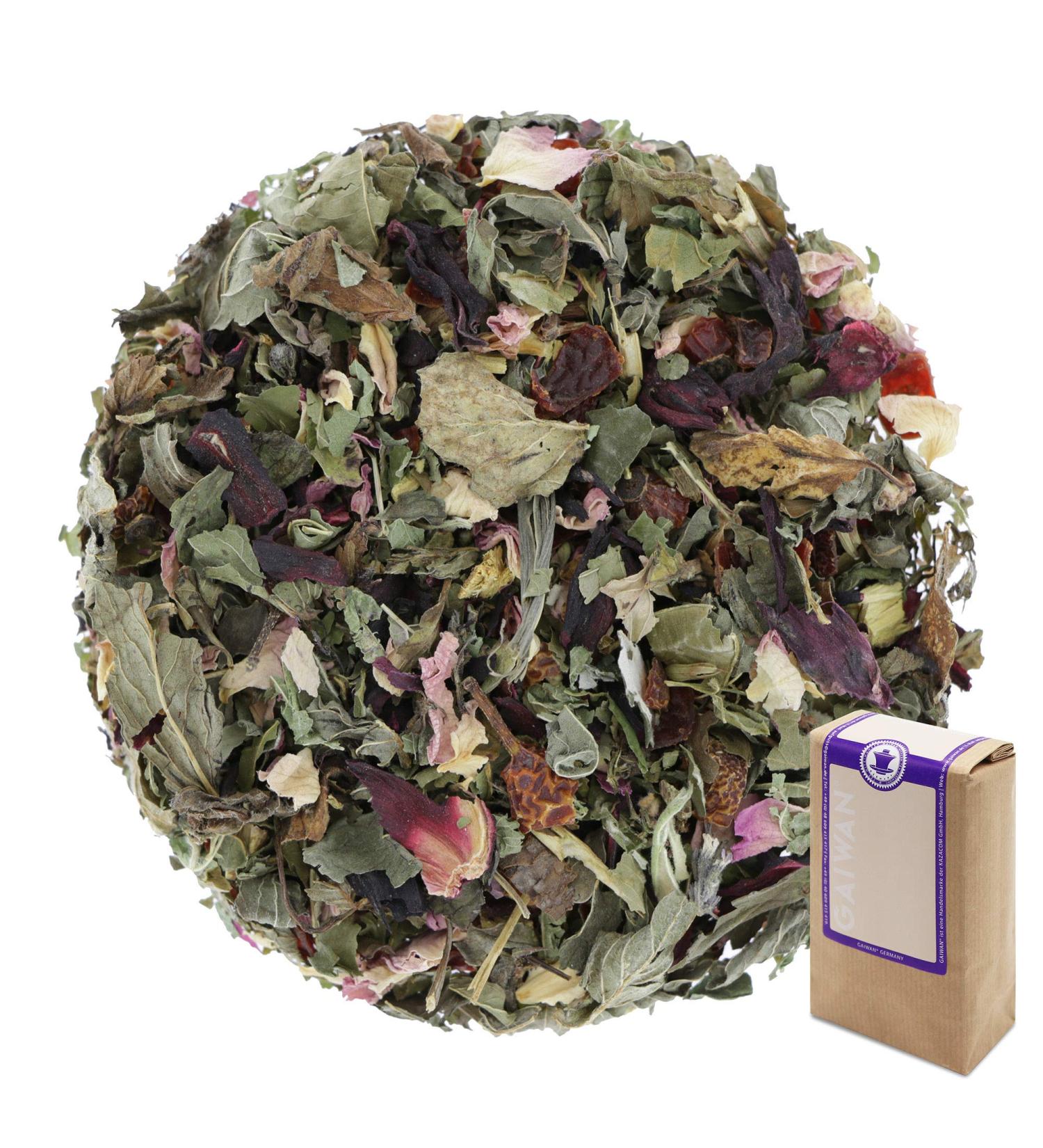No. 1160: Organic Herbal Tea Loose Leaf "Evening Joy" - 250 g (8.82 oz) - GAIWAN Germany - Rose HIPS Hibiscus Licorice Root Peppermint Rose Petals Lemon Balm BlackBerry Cassia 250g - Buy Online on GoSupps.com