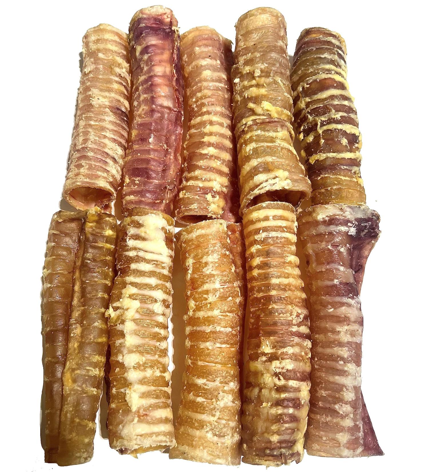 Beef Trachea Dog CHEW Treat - (4/6/12 INCH) Beef Trachea for Dogs - *(6 INCH 10 Pack)* - Single Ingredient Beef Treats - 100% Natural Free Range Beef - Dental CHEW 1 count (Pack of 10) - Buy Online on GoSupps.com