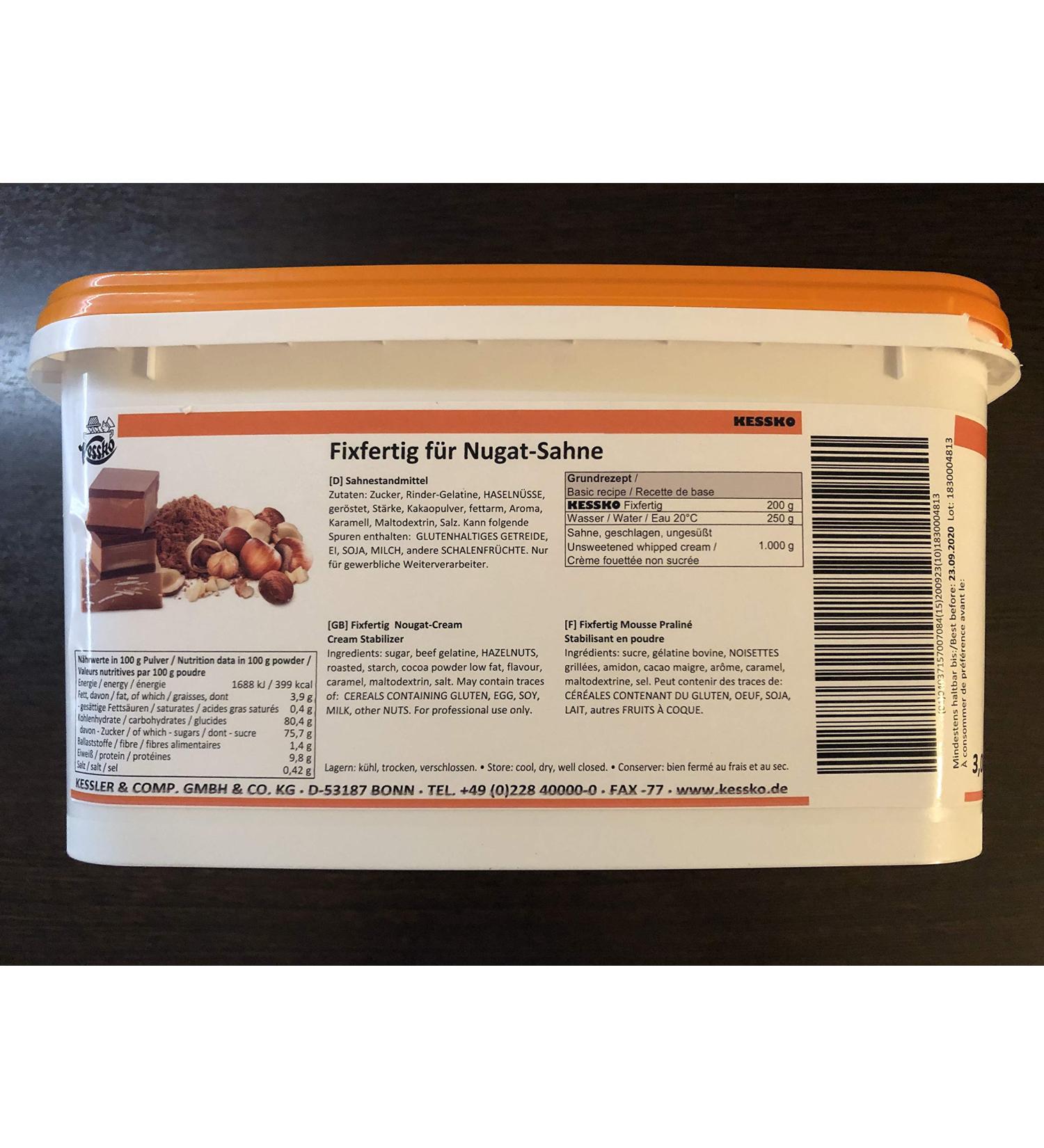 Nougat Kessko cream stock 900 g cream stand cream stiffener cream 0.9 kg (nougat)