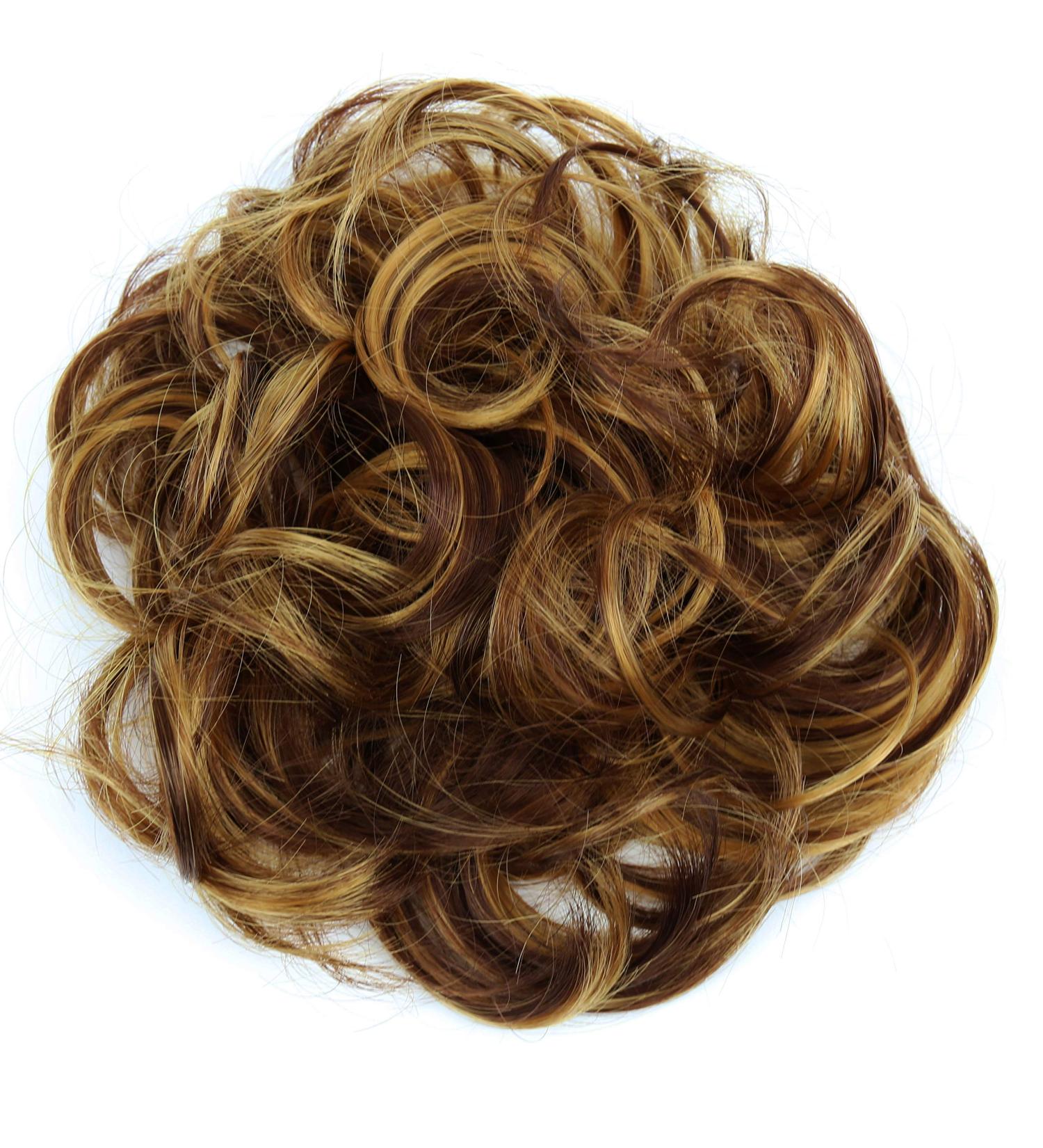 CAISHA Messy Scrunchie Bun Voluminous Wavy Hairpiece Brown Mix #30H26 G31A | Heat-Resistant Synthetic Fibres - PRETTYSHOP - Buy Online on GoSupps.com