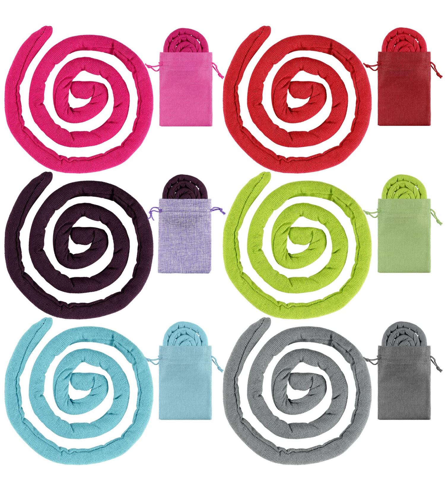 Nosiny 6 Pcs Spiral Lock Hair Ties - Colorful Dreadlock Accessories for Locs - Bendable Bands for Thick Curly Hair - Ponytail Holders for Women Men - Includes 6 Bags - Buy Online on GoSupps.com