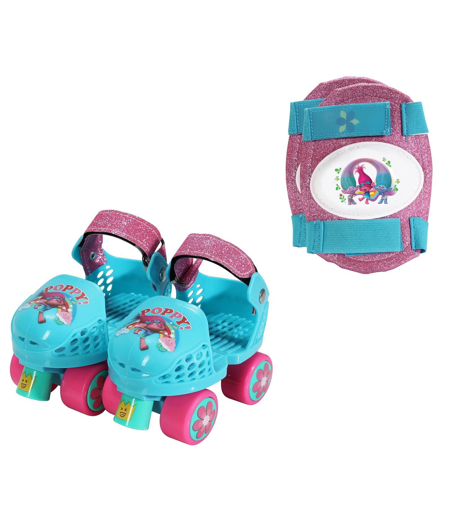 Playwheels Trolls Roller Skates with Knee Pads - Junior Size 6-12 | Buy Online - Buy Online on GoSupps.com