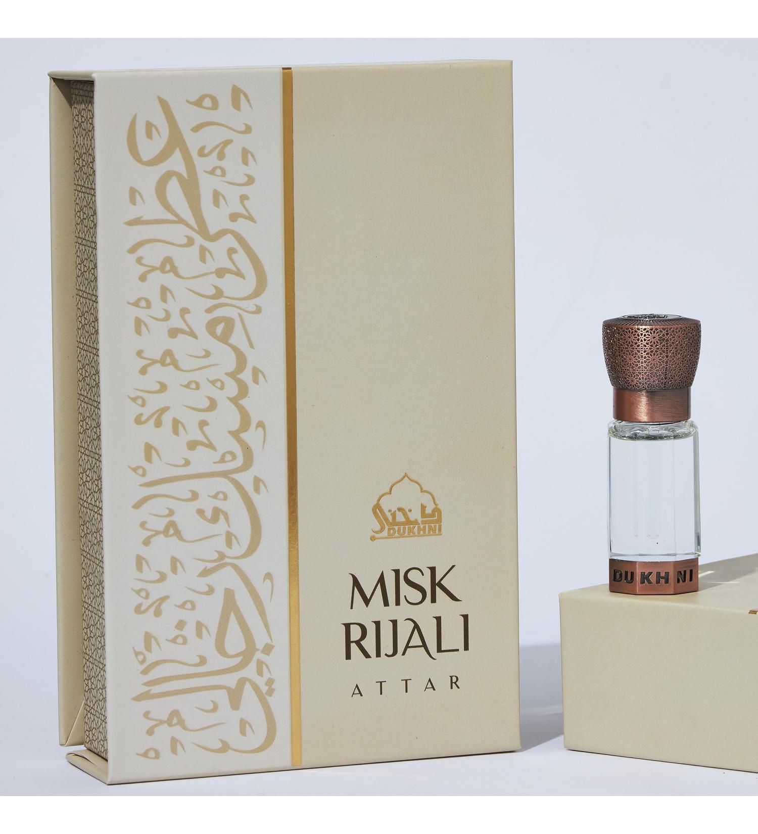 Dukhni Misk Rijali Attar | Soft Silky White Musk | Authentic Arabic Fragrance Oil | 100% Pure Alcohol-Free Halal | 1 bottle x 6ml - Buy Online on GoSupps.com