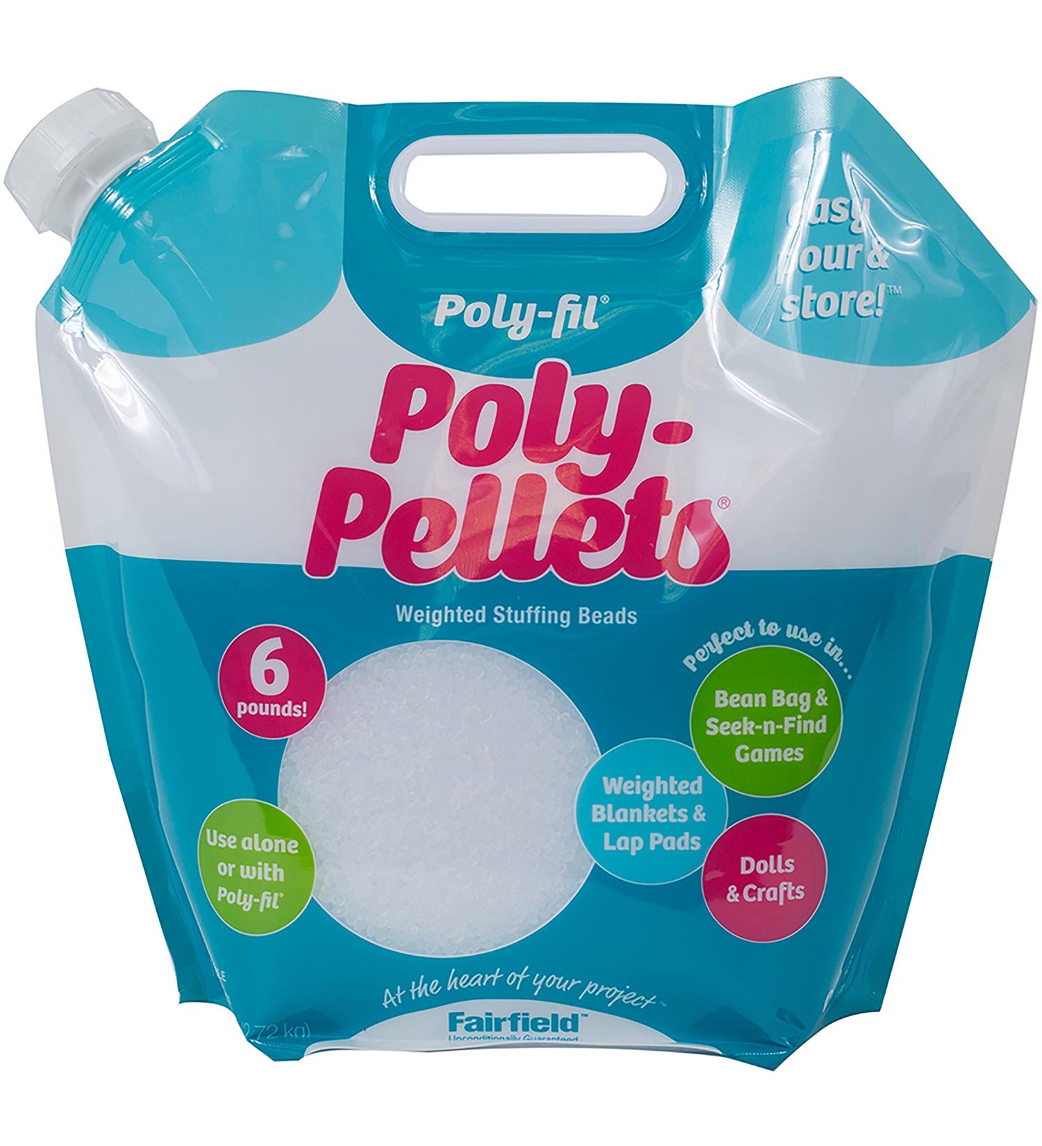Fairfield Poly Pellets 6 lb Pour and Store Bag - Weighted Stuffing Beads - White - Buy Online on GoSupps.com