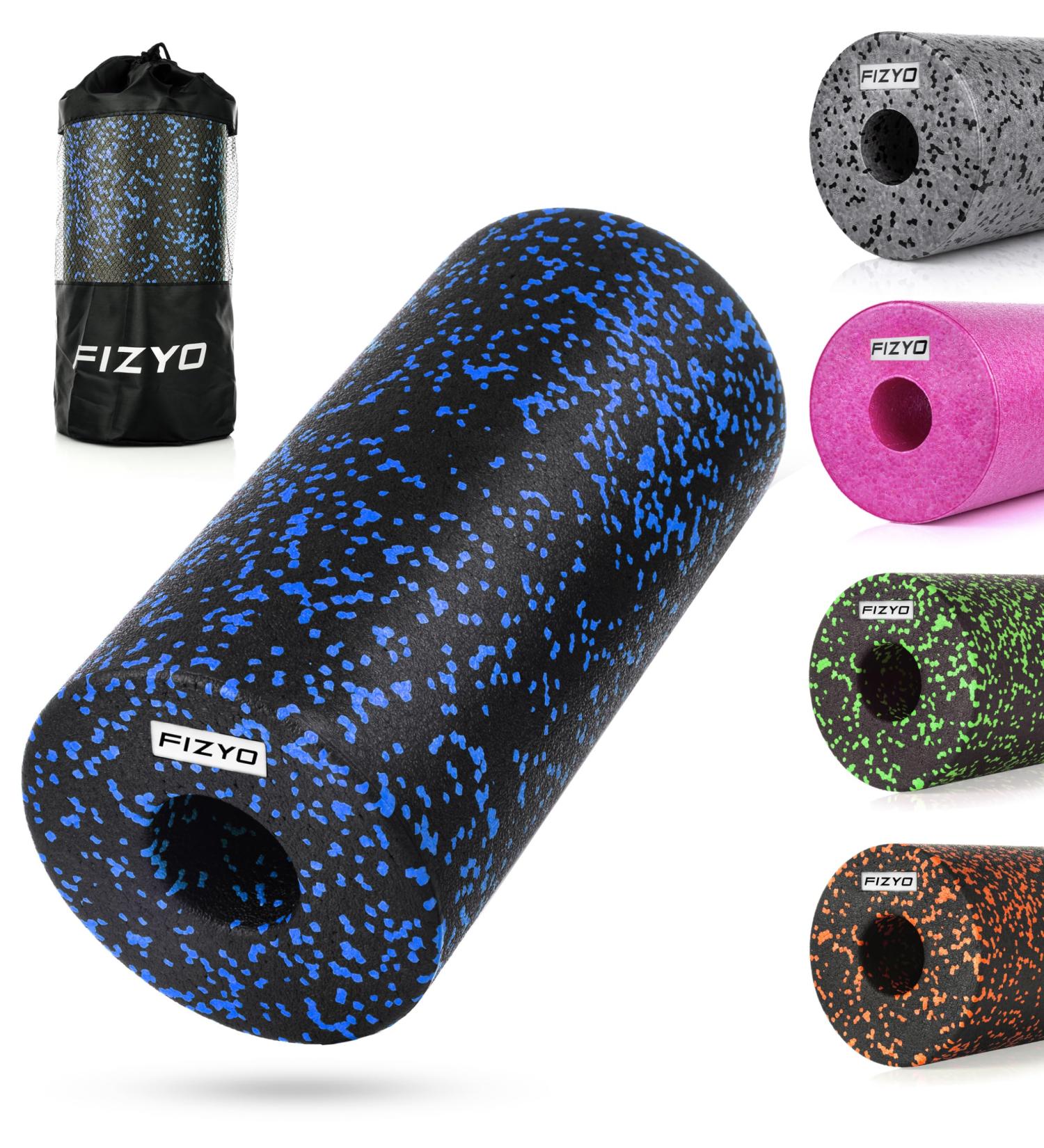 Fizyo Fascia Roller for Fitness & Yoga | Medium-Hard EPP Foam Self-Massage Roller for Back & Spine | Includes Transport Bag - Blue - Buy Online on GoSupps.com