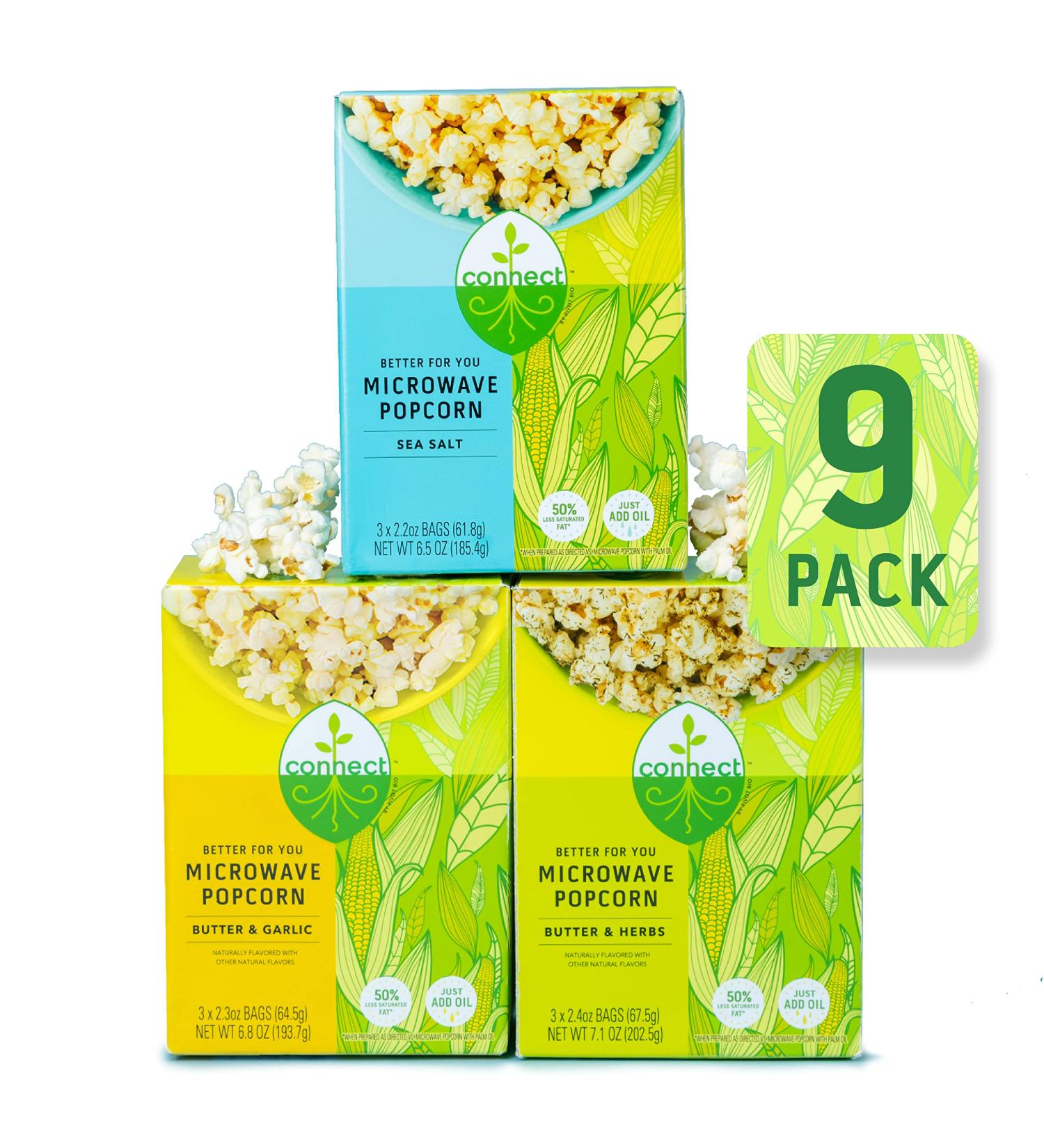 Non-GMO Gourmet Microwave Popcorn | Real Herbs & Spices | Family Farmed & Sustainable | No Palm Oil | Classic Variety (9 Pack) - Buy Online on GoSupps.com